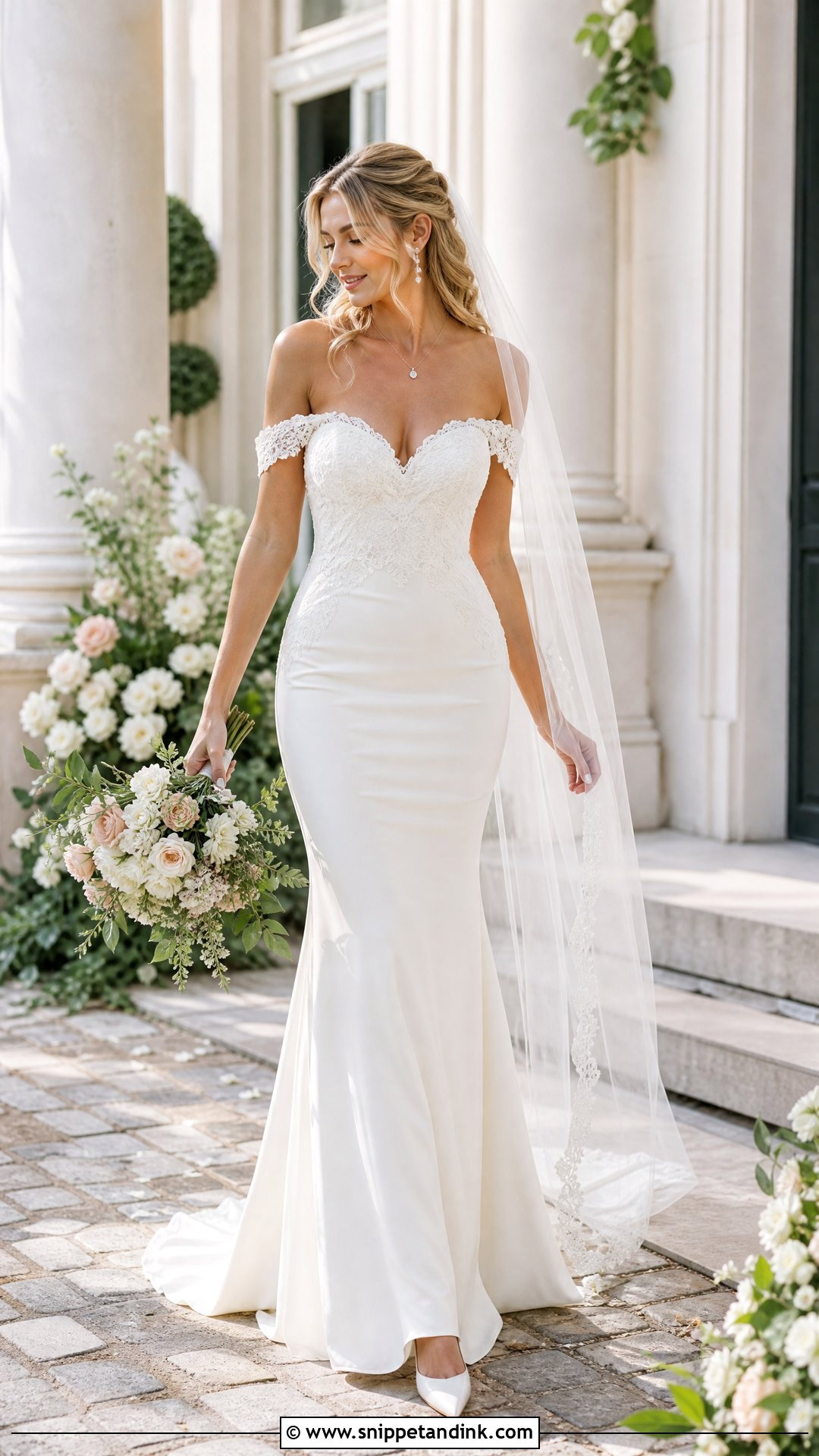 Sweetheart Off Shoulder Mermaid Wedding Dress - Snippet and Ink - 20 Off Shoulder Mermaid Wedding Dress Ideas