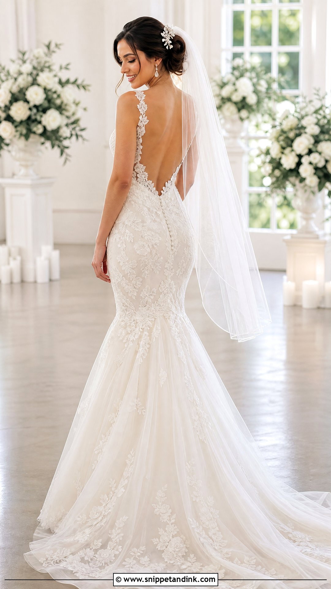 Sweetheart Open Back Mermaid Wedding Dress - Snippet and Ink - 20 Open Back Mermaid Wedding Dress Ideas
