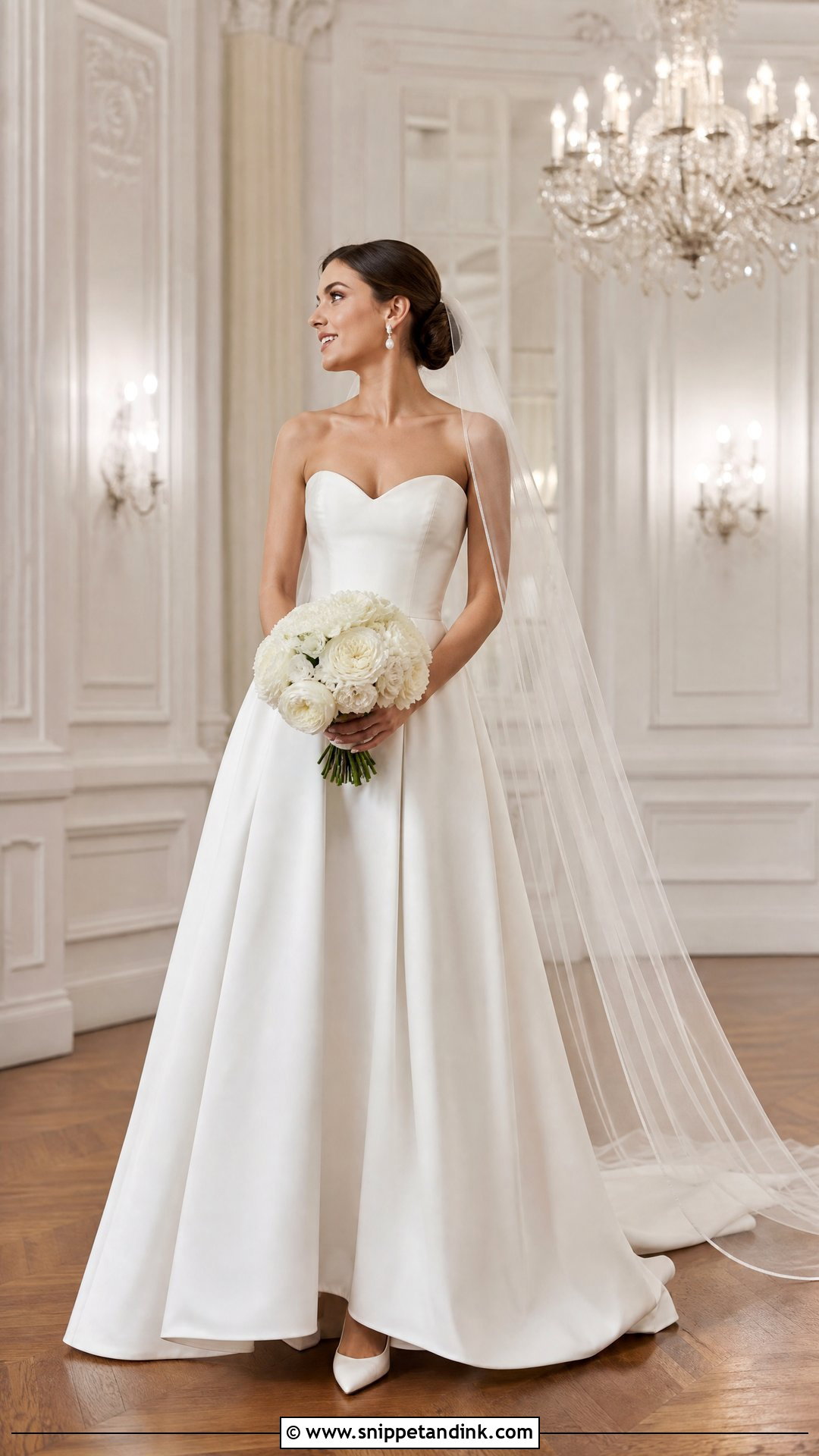 Sweetheart Satin A Line Wedding Dress - Snippet and Ink - 20 Sweet Heart Wedding Dress Ideas