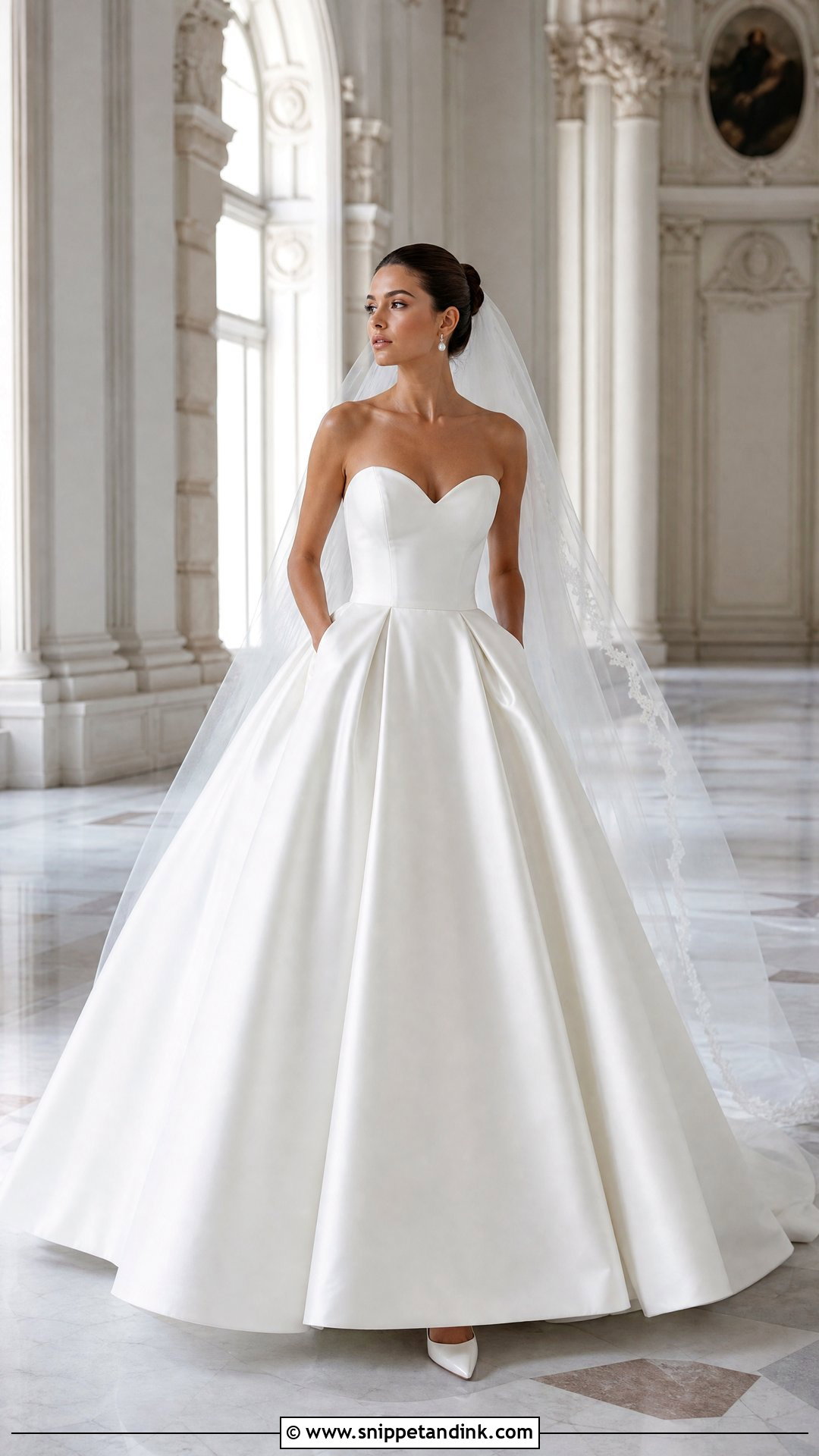 Sweetheart Satin Ball Gown Wedding Dress - Snippet and Ink - 25 Simple Romantic Wedding Dress Ideas