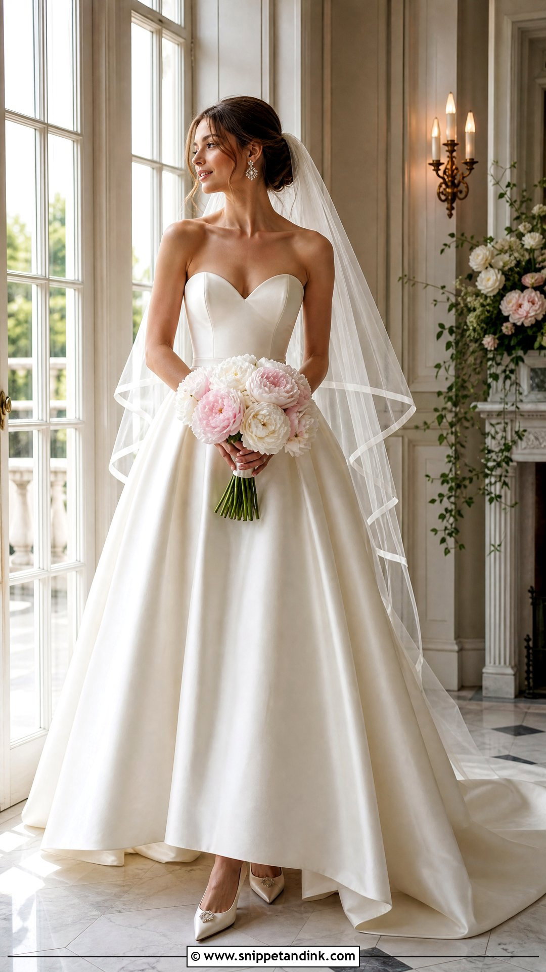 Sweetheart Satin Ballgown Wedding Dress - Snippet and Ink - 25 Satin Ballgown Wedding Dress Ideas
