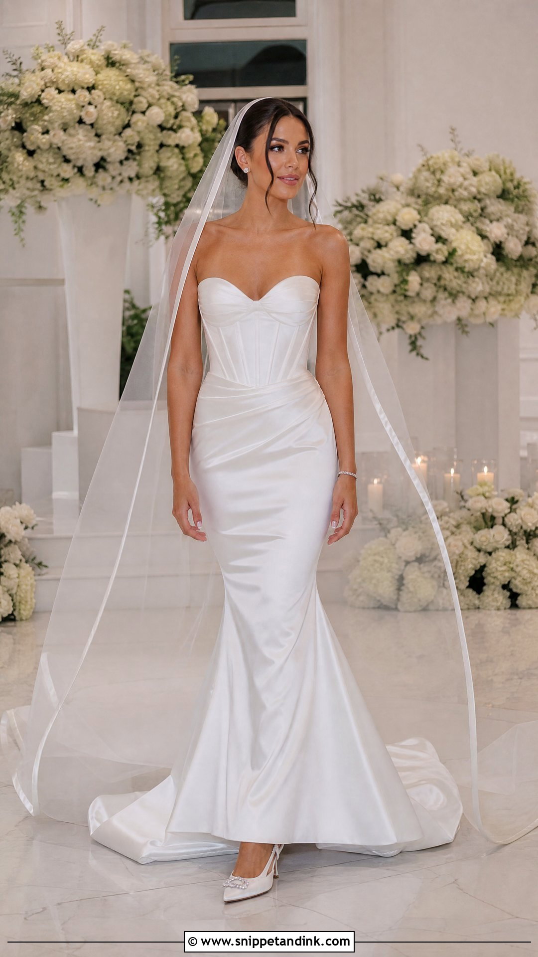 Sweetheart Satin Fitted Wedding Dress - Snippet and Ink - 20 Satin Fitted Wedding Dress Ideas