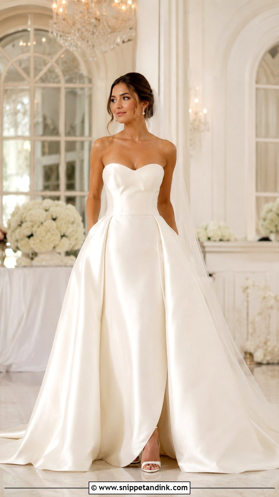 Sweetheart Satin Wedding Dress - Snippet and Ink - 25 Classic Satin Wedding Dress Ideas