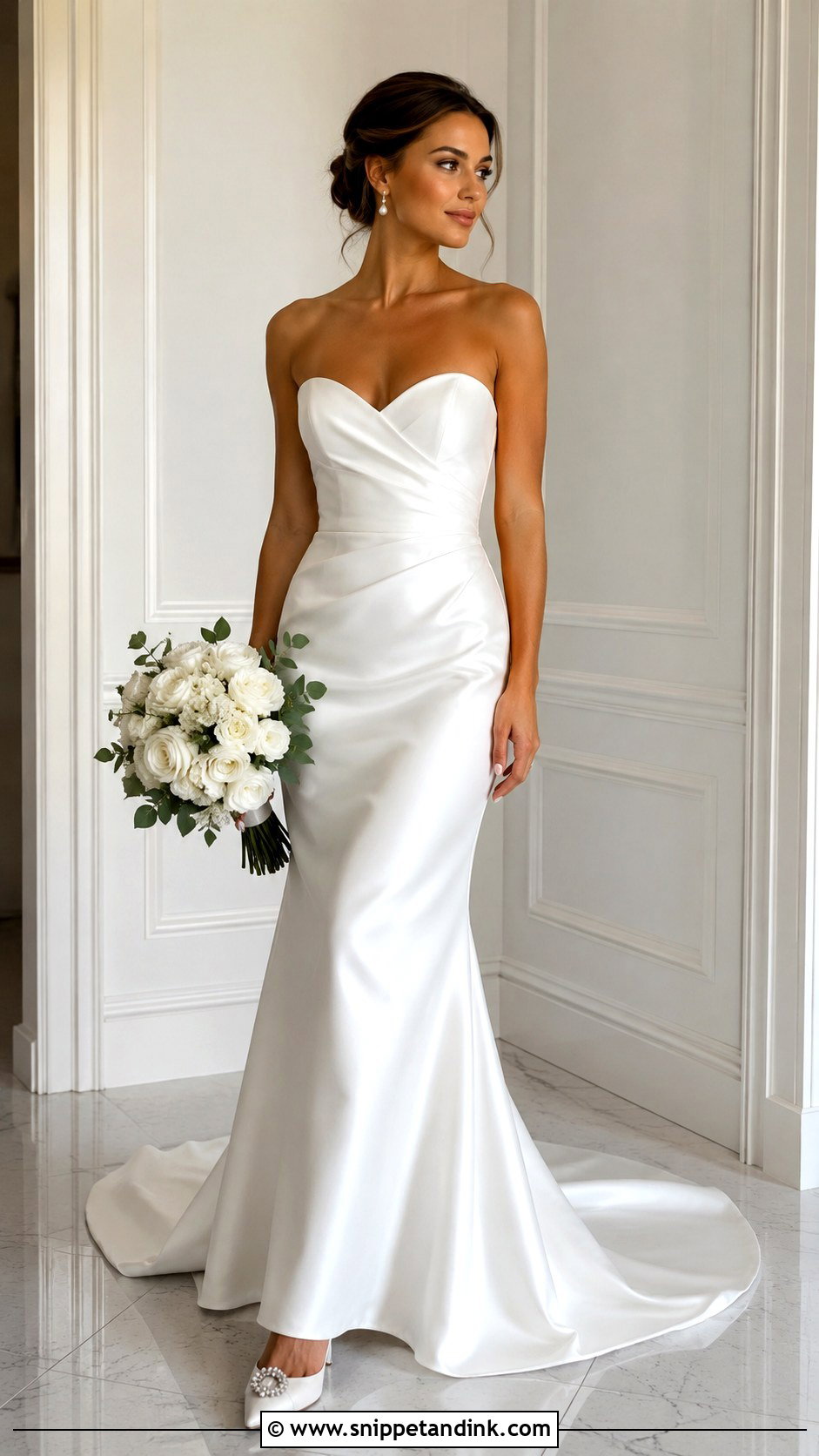 Sweetheart Satin Wedding Dress - Snippet and Ink - 25 Sweetheart Wedding Dress Ideas