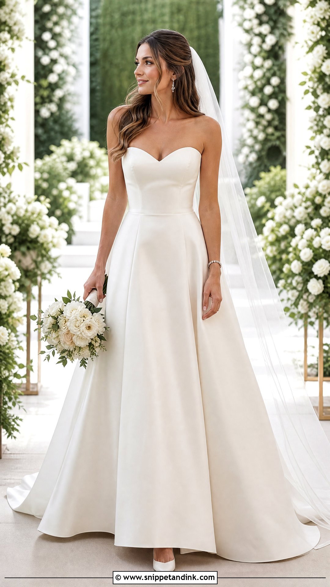 Sweetheart Strapless A Line Wedding Dress - Snippet and Ink - 25 Simple Strapless Wedding Dress Ideas