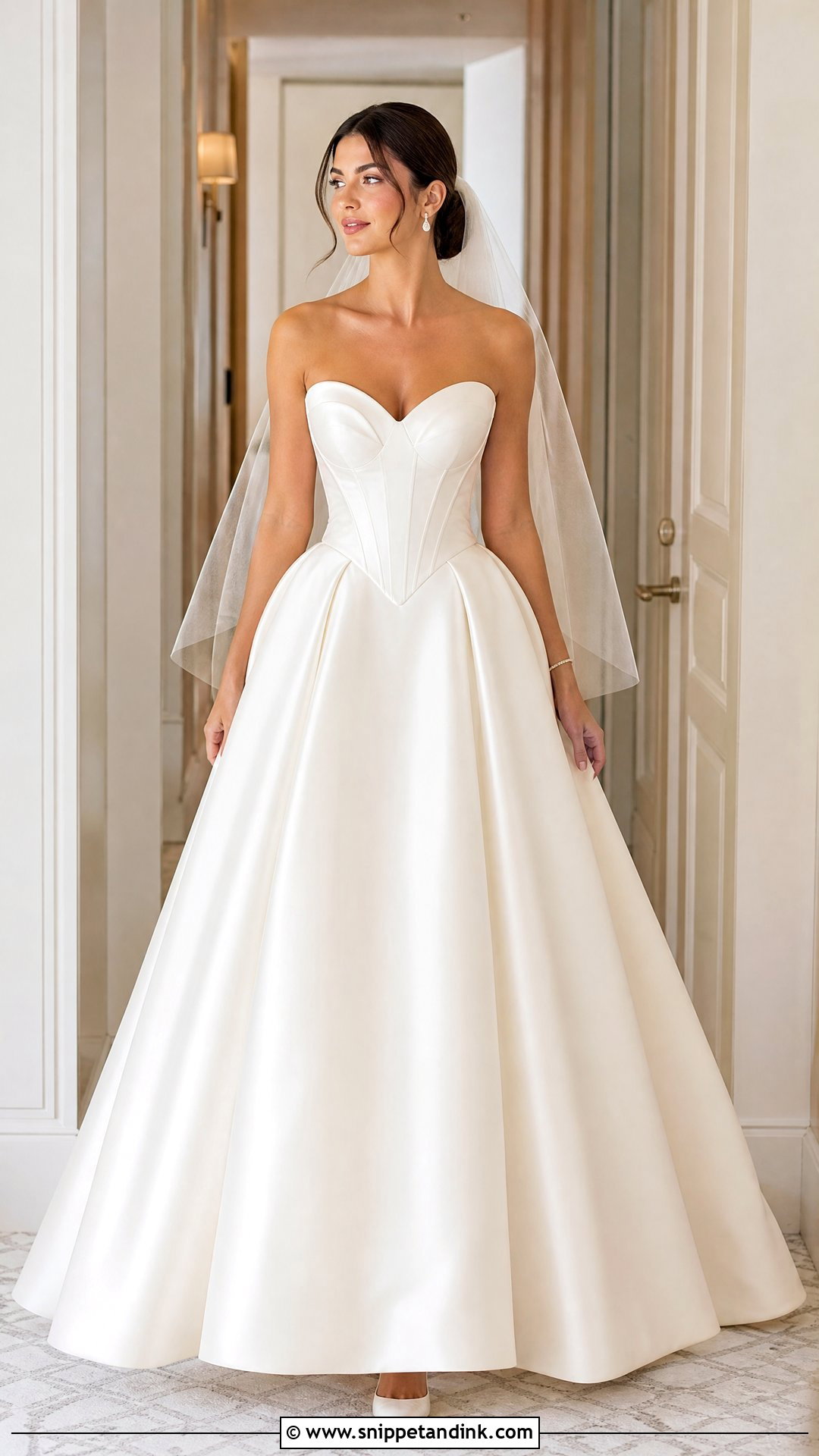 Sweetheart Strapless Basque Waist Wedding Dress - Snippet and Ink - 20 Strapless Basque Waist Wedding Dress Ideas