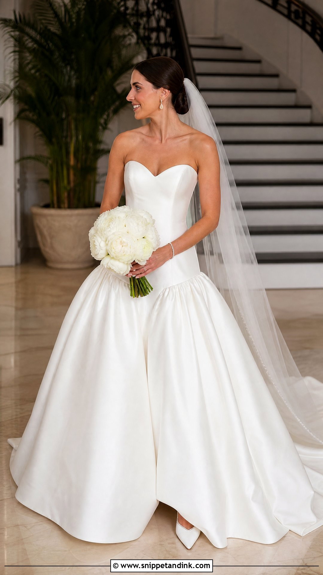 Sweetheart Strapless Drop Waist Wedding Dress - Snippet and Ink - 20 Strapless Drop Waist Wedding Dress Ideas