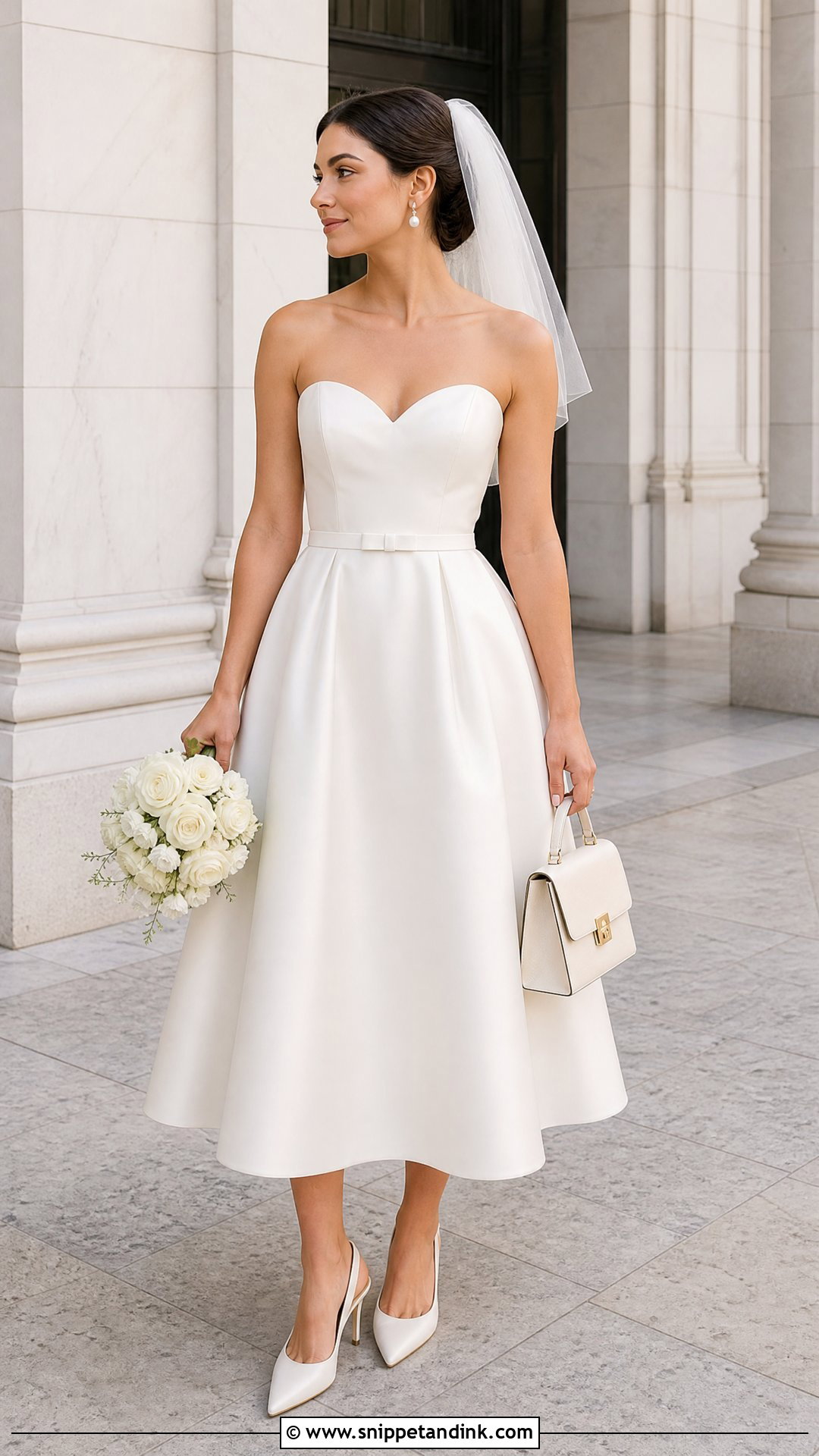 Sweetheart Tea Length Wedding Dress - Snippet and Ink - 20 Sweet Heart Wedding Dress Ideas