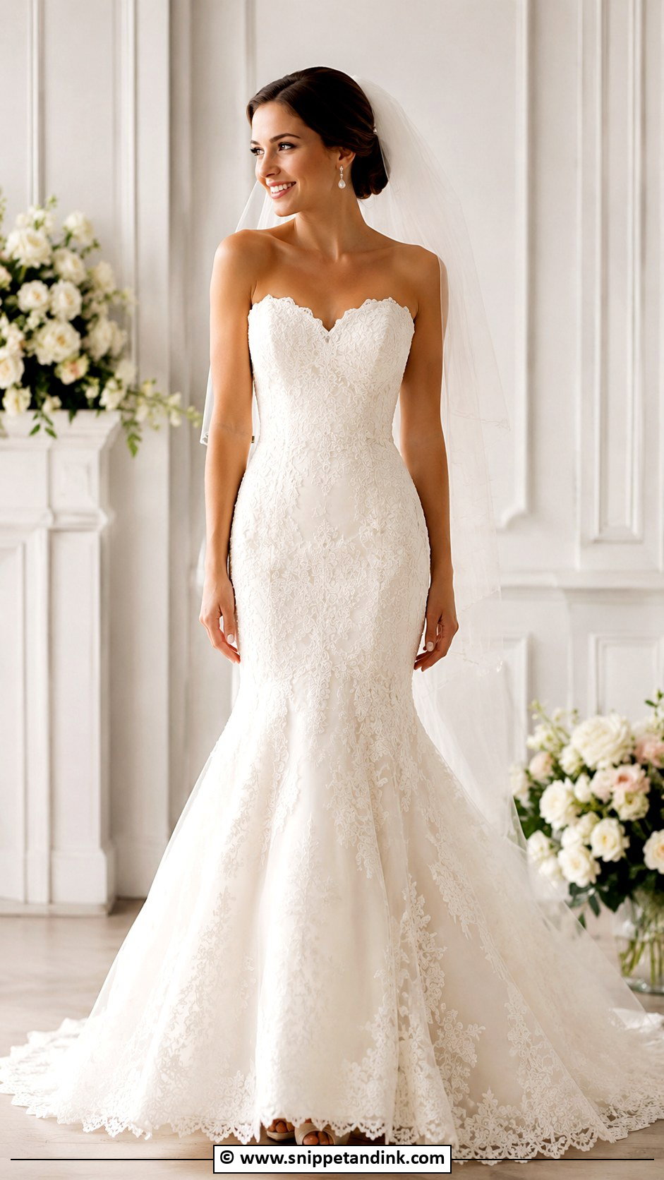Sweetheart Trumpet Wedding Dress - Snippet and Ink - 30 Trumpet Wedding Dress Ideas