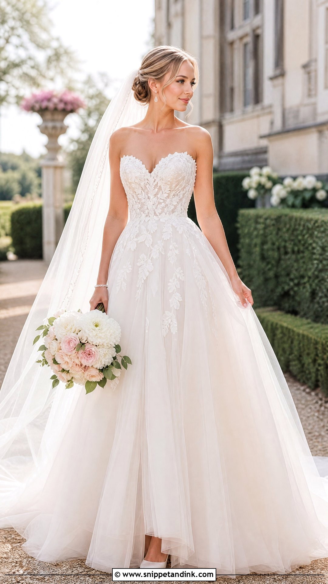 Sweetheart Tulle A Line Wedding Dress - Snippet and Ink - 25 Aline Wedding Dresses