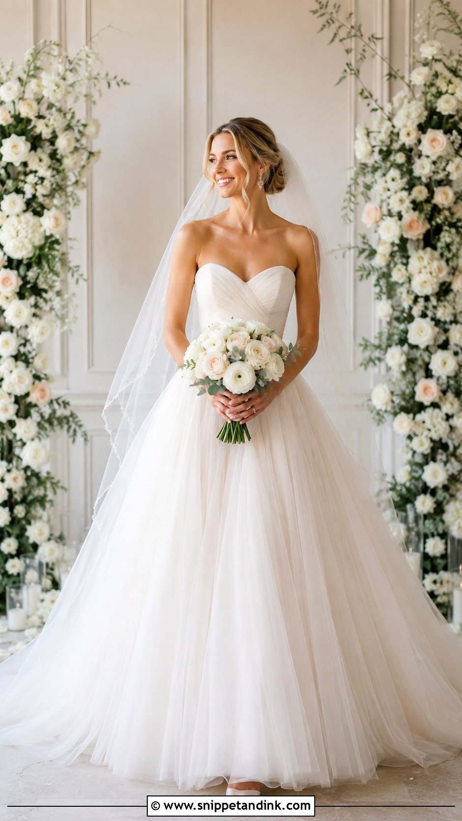 Sweetheart Tulle Ball Gown Wedding Dress - Snippet and Ink - 20 Ball Wedding Dress Ideas
