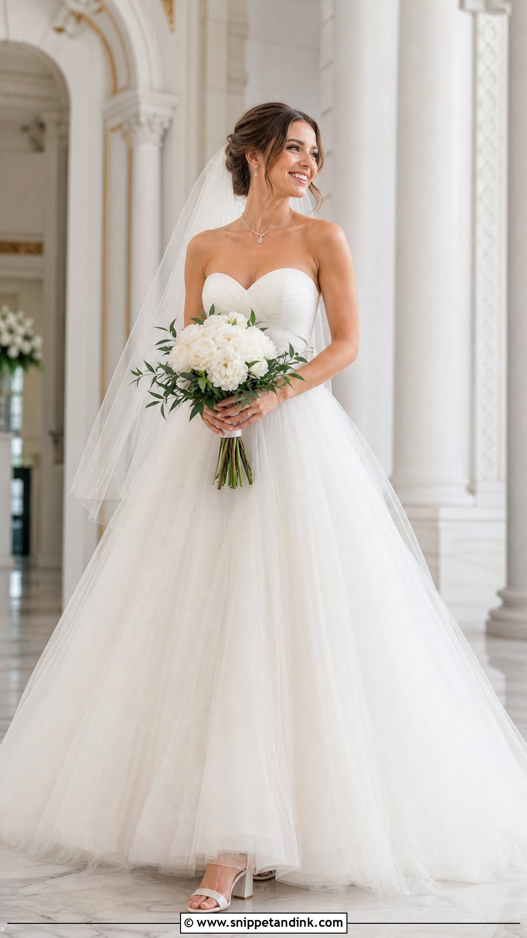 Sweetheart Tulle Ball Gown Wedding Dress - Snippet and Ink - 20 Sweet Heart Wedding Dress Ideas