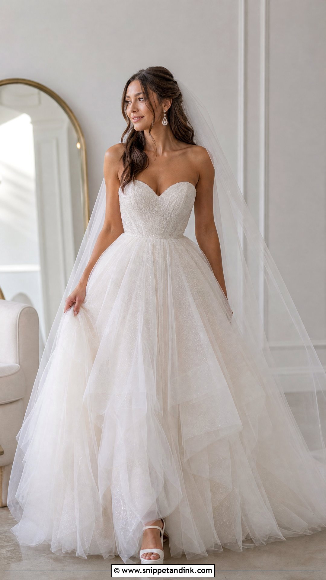 Sweetheart Tulle Ball Gown Wedding Dress - Snippet and Ink - 20 Big Wedding Dresses Ball Gown