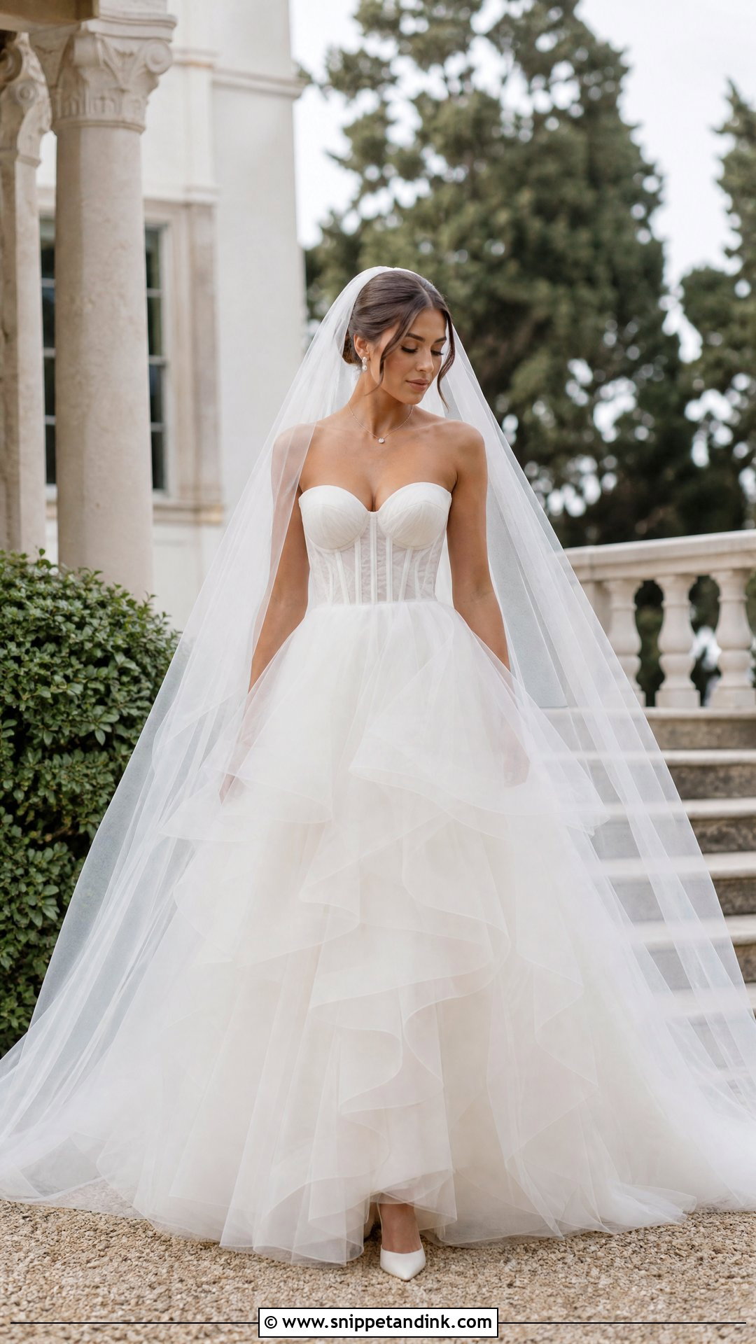 Sweetheart Tulle Ruffle Wedding Dress - Snippet and Ink - 20 Tulle Ruffle Wedding Dress Ideas