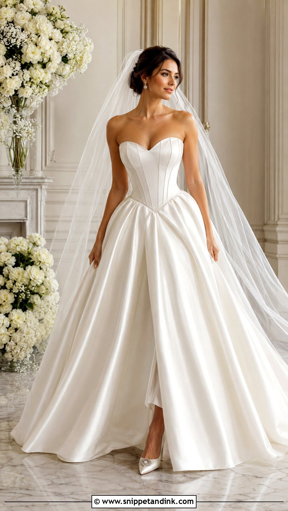 Sweetheart Wedding Dress With Basque Waist - Snippet and Ink - 25 Sweetheart Wedding Dress Ideas