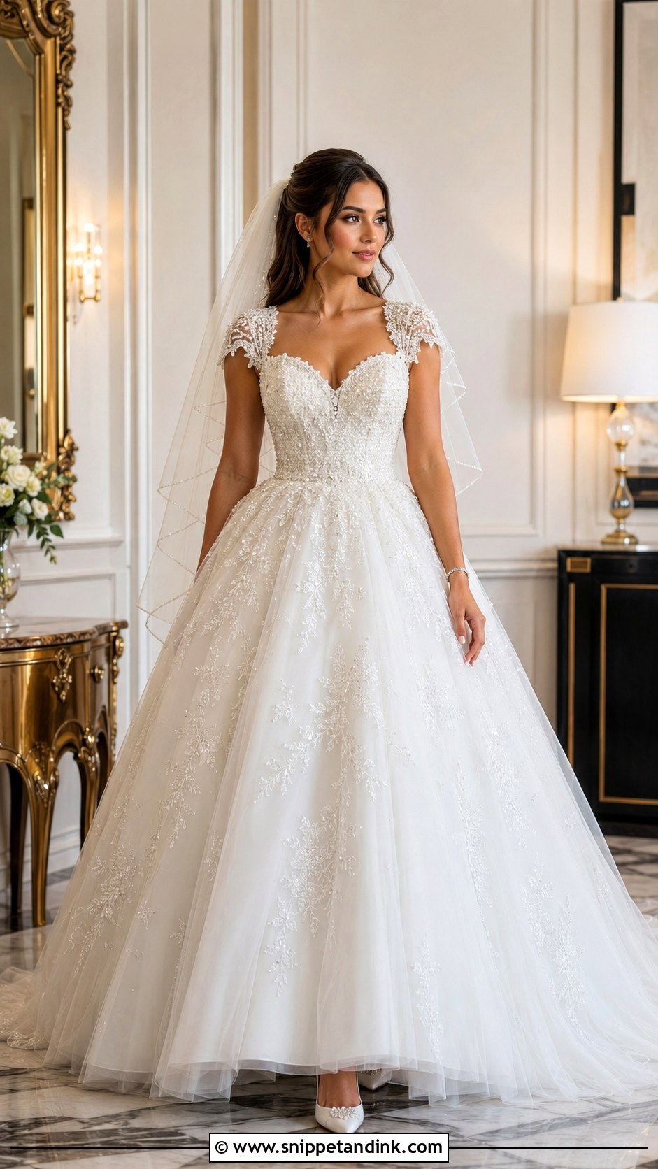 Sweetheart Wedding Dress With Detachable Cap Sleeves - Snippet and Ink - 20 Wedding Dress with Detachable Sleeves