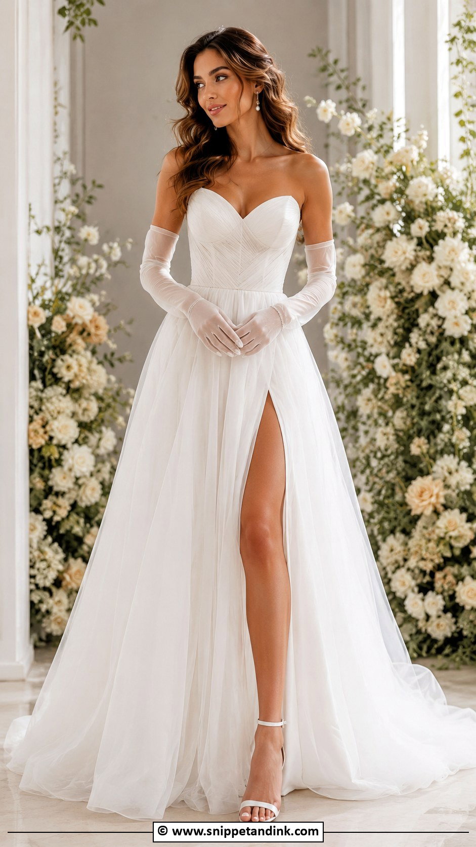 Sweetheart Wedding Dress With Gloves - Snippet and Ink - 30 Wedding Dress with Gloves Ideas