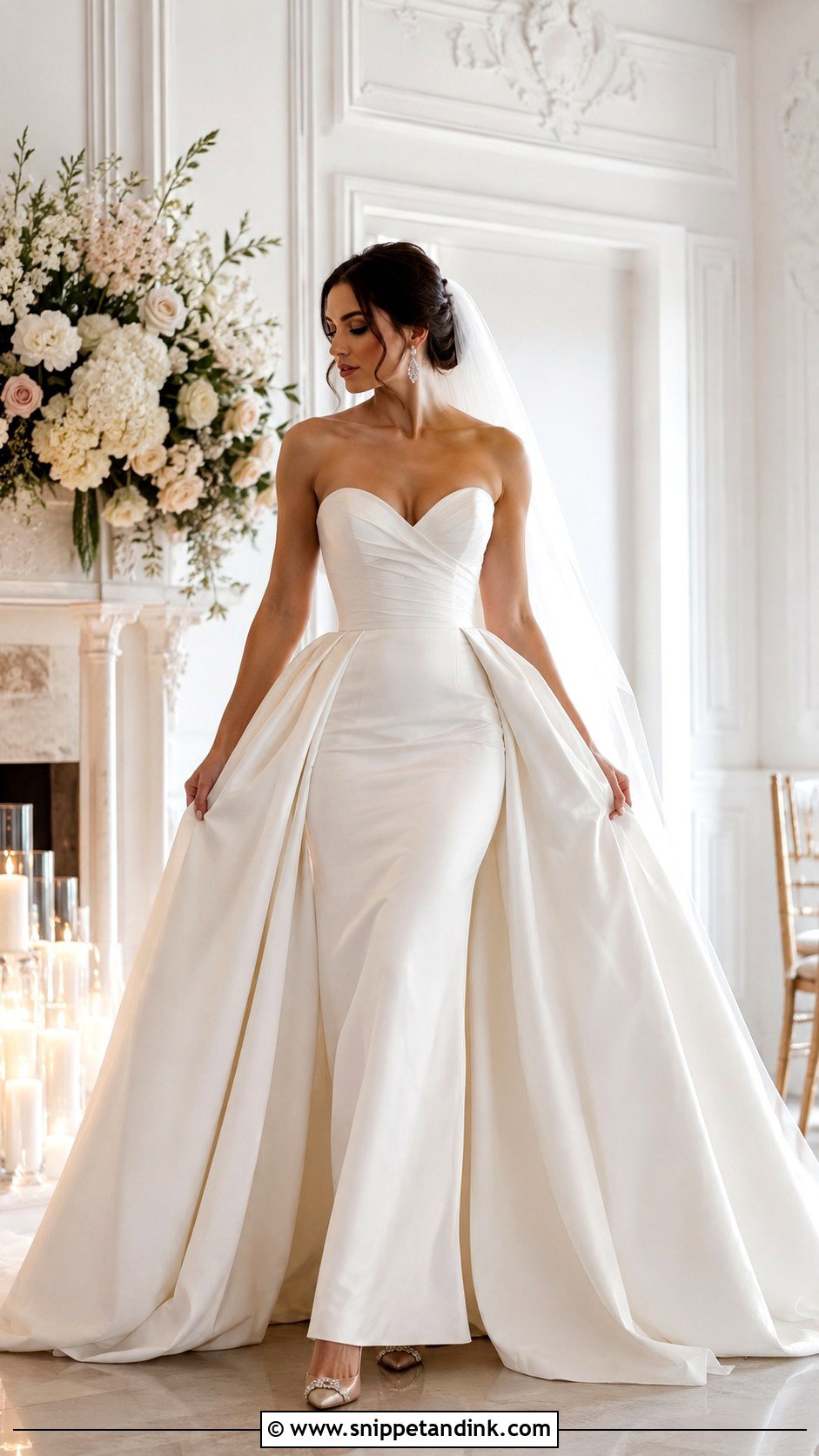 Sweetheart Wedding Dress With Overskirt - Snippet and Ink - 25 Wedding Dress with Overskirt Ideas