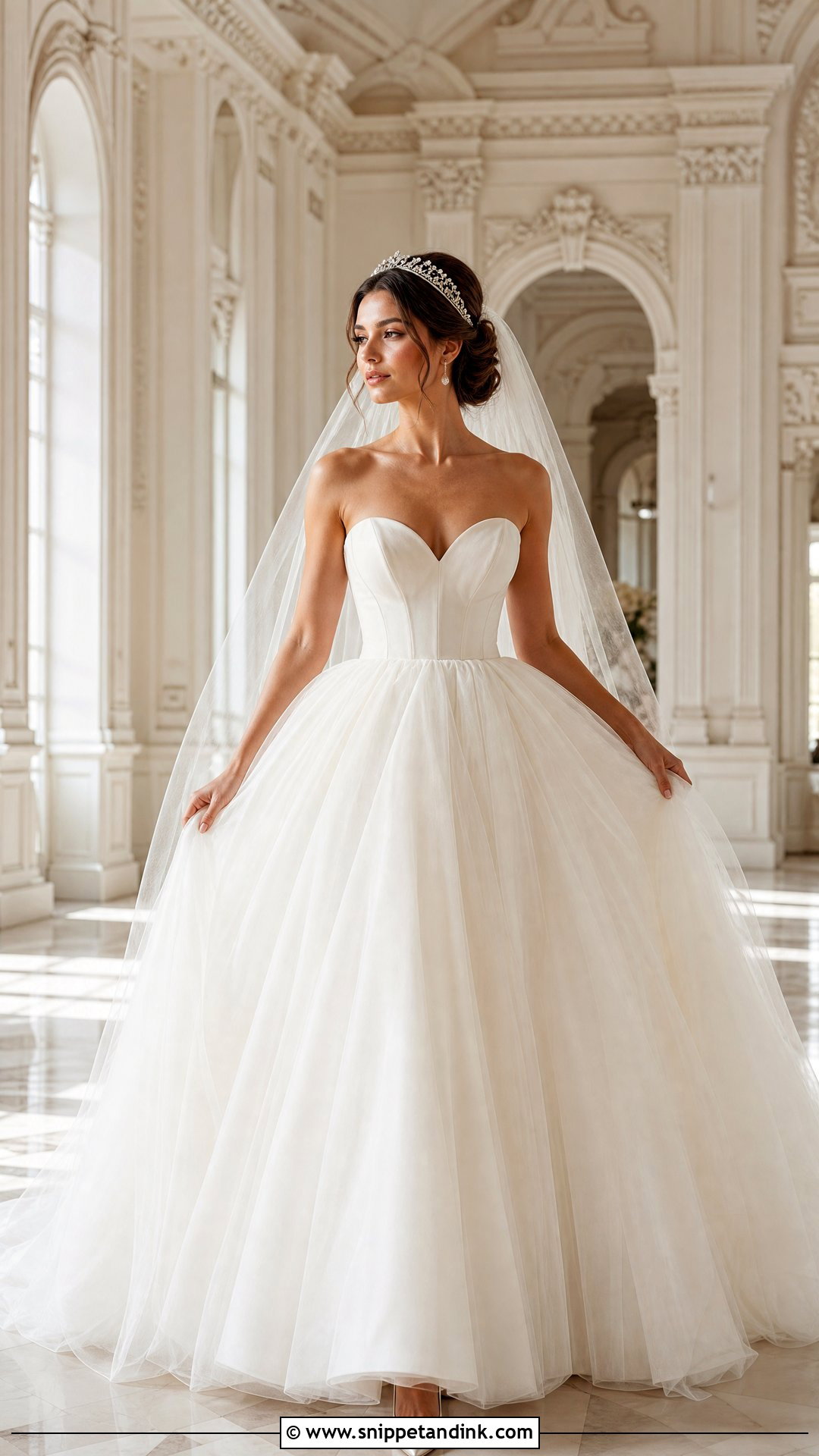 Sweetheart Wedding Gown With Full Tulle Skirt - Snippet and Ink - 20 Traditional Wedding Gown Ideas