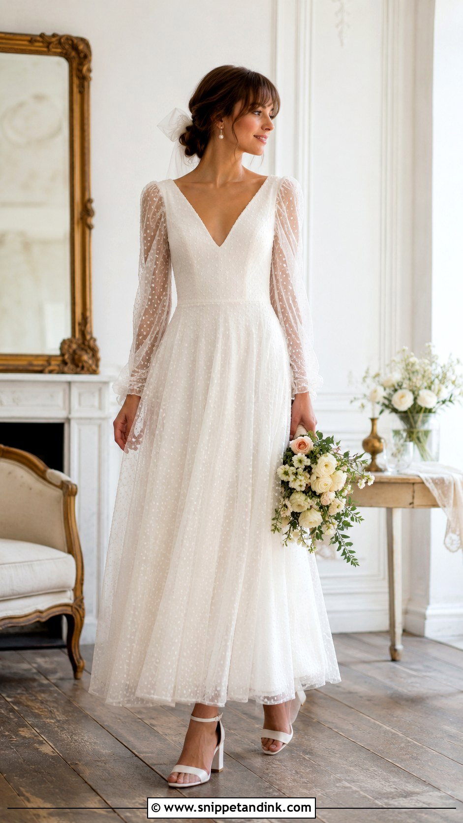 Swiss Dot Wedding Dress - Snippet and Ink - 25 Textured Wedding Dress Ideas