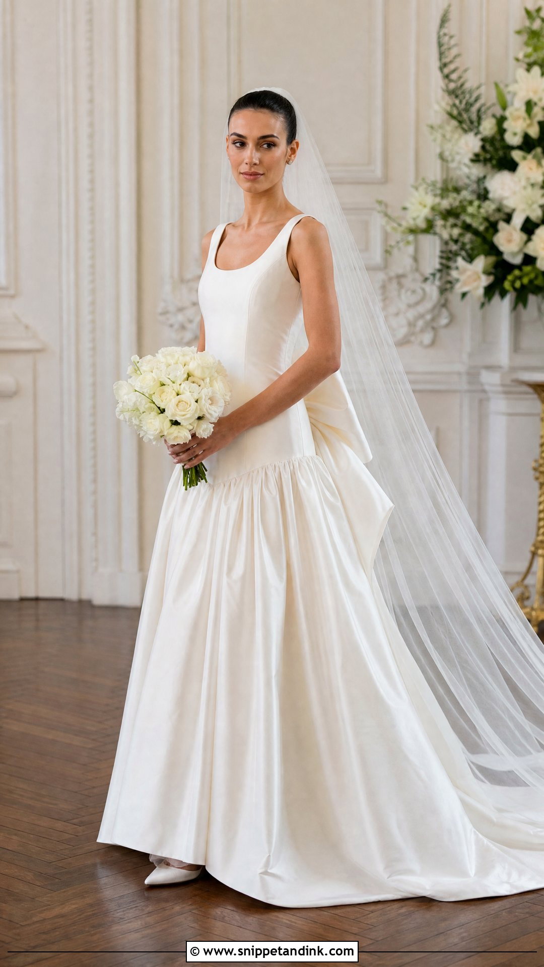 Taffeta Drop Waist Wedding Dress - Snippet and Ink - 20 Wedding Dress Material Fabrics Ideas