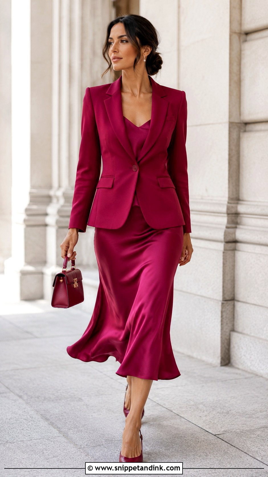 Tailored Blazer And Skirt Wedding Outfit - Snippet and Ink - 20 Wedding Costume Woman Ideas