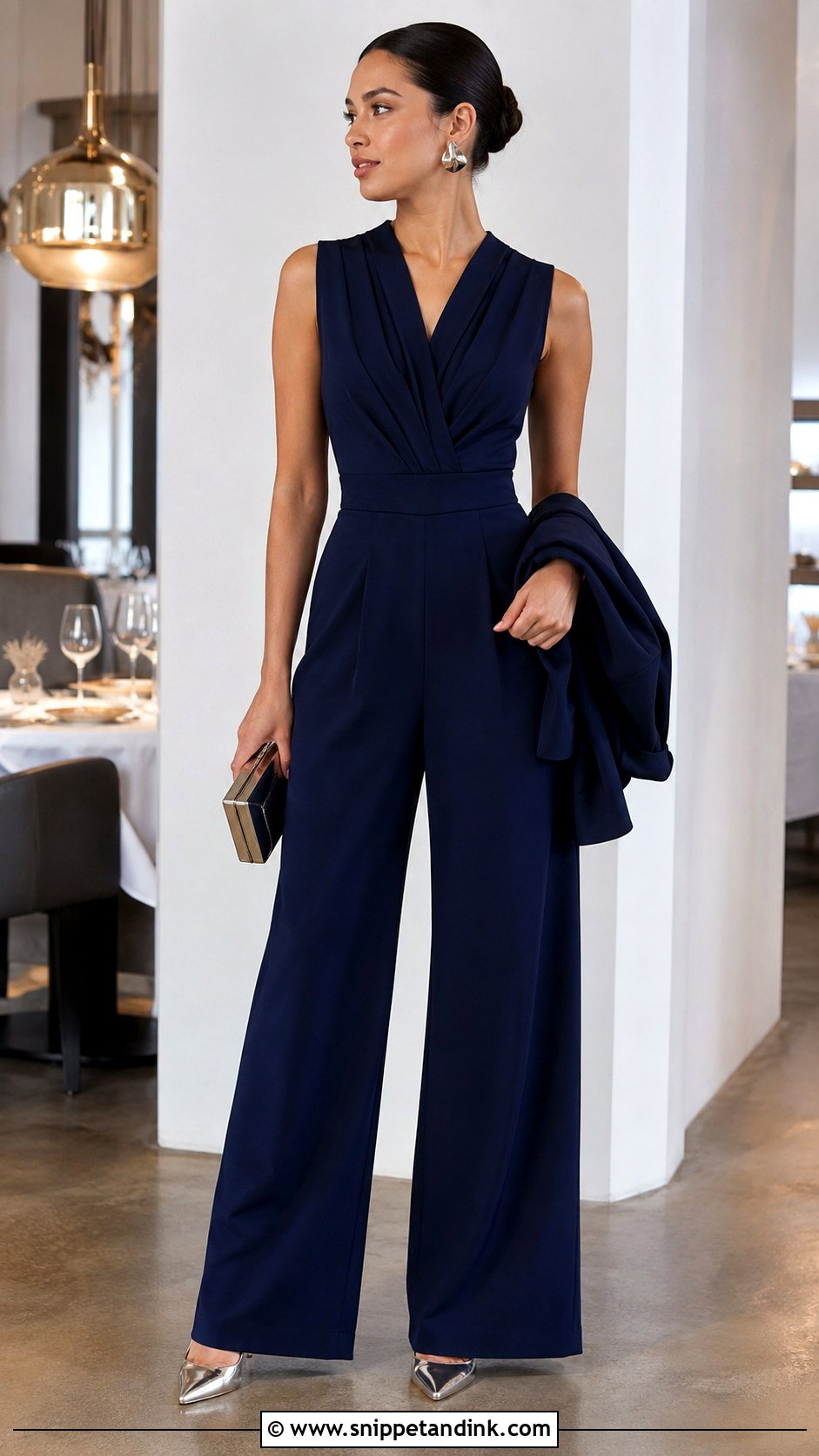 Tailored Jumpsuit Anniversary Dinner Outfit - Snippet and Ink - 20 Anniversary Dinner Outfit Ideas