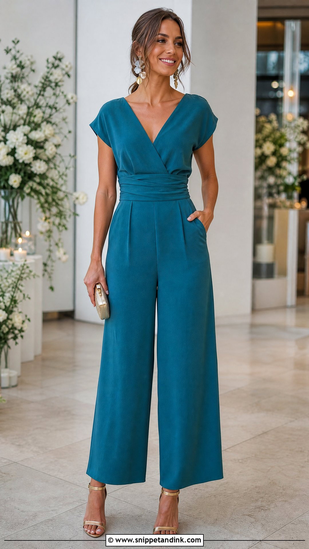 Tailored Jumpsuit Wedding Outfit - Snippet and Ink - 20 Smart Casual Wedding Outfit Women Ideas