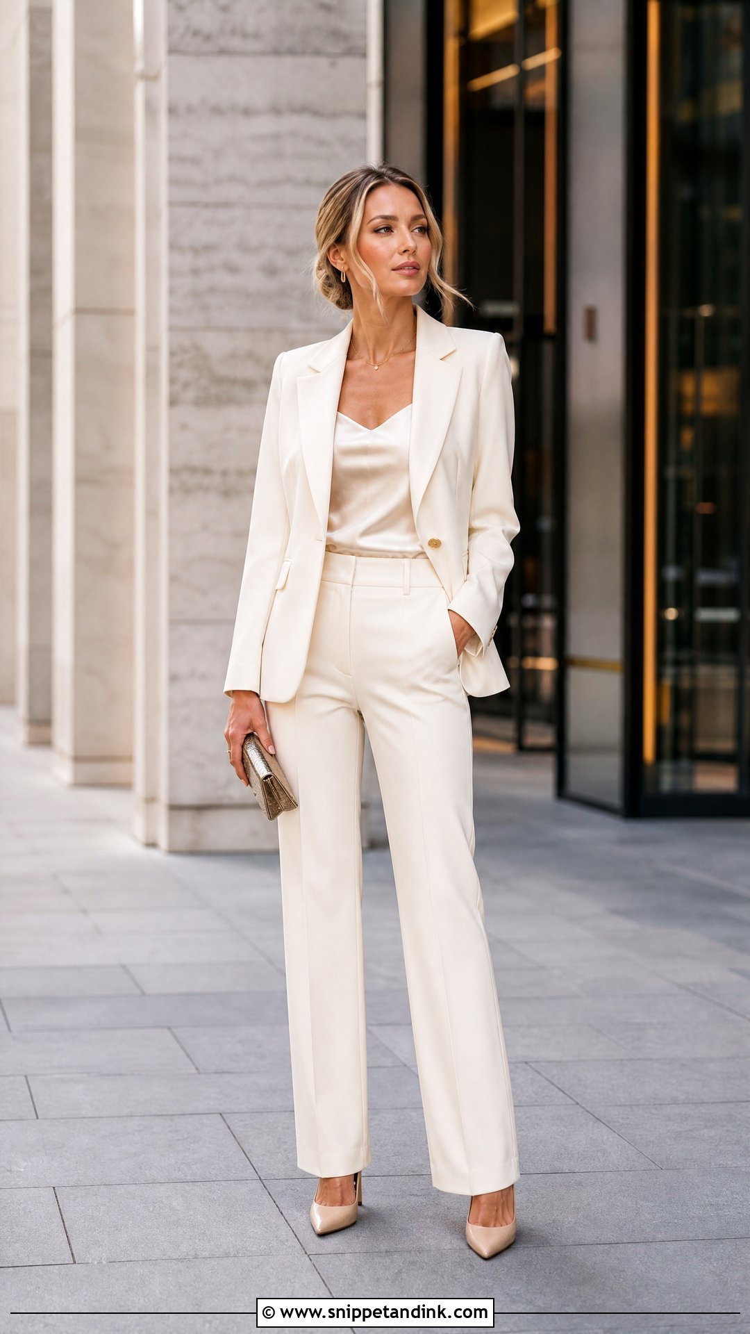 Tailored Pantsuit Proposal Outfit - Snippet and Ink - 20 Outfits to Get Engaged in