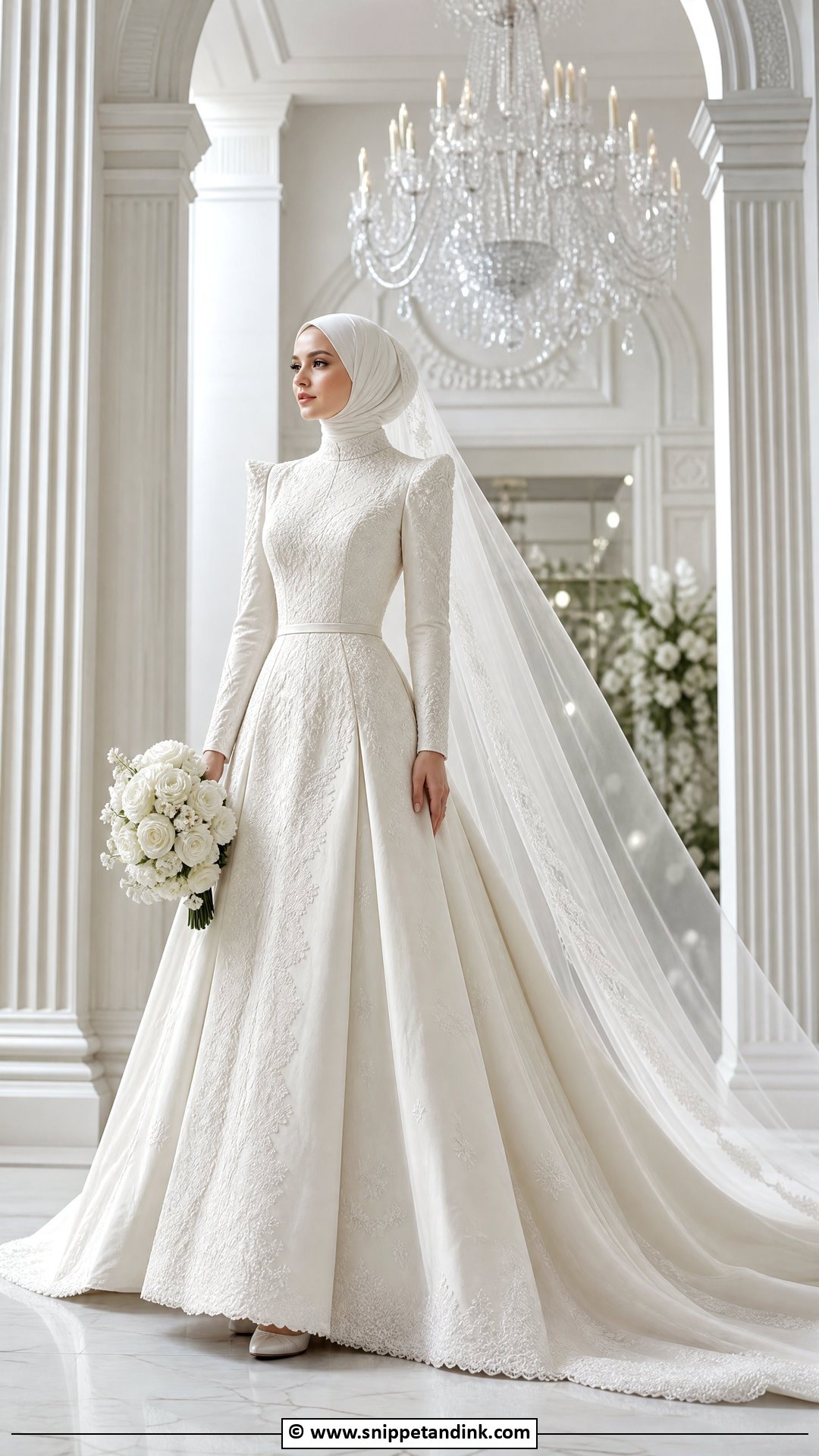 Tall Bride Hijab Wedding Dress - Snippet and Ink - 35 Hijab Wedding Dresses