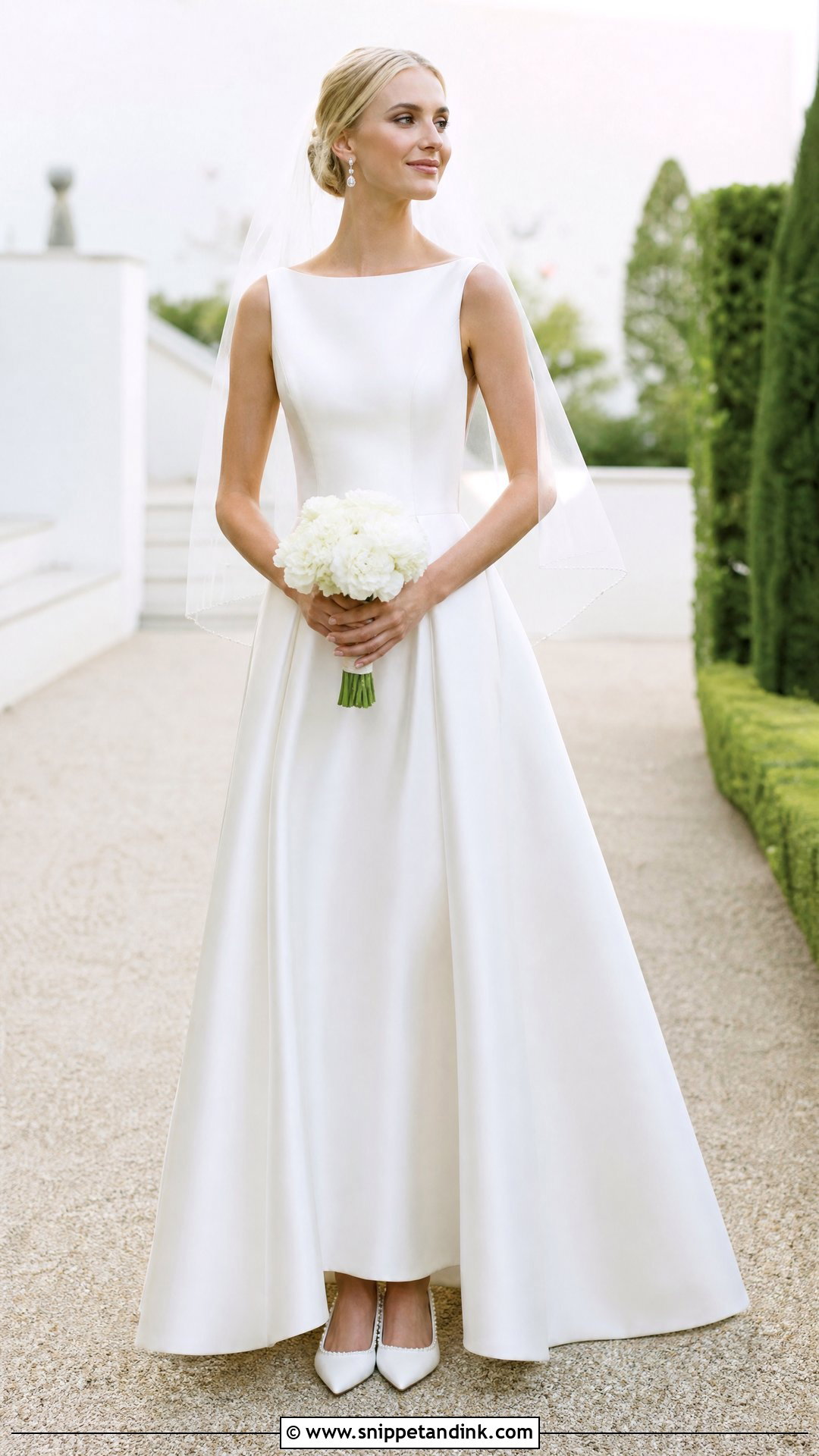 Tall Bride Wedding Dress With Elegant Flats - Snippet and Ink - 20 Tall Bride Ideas