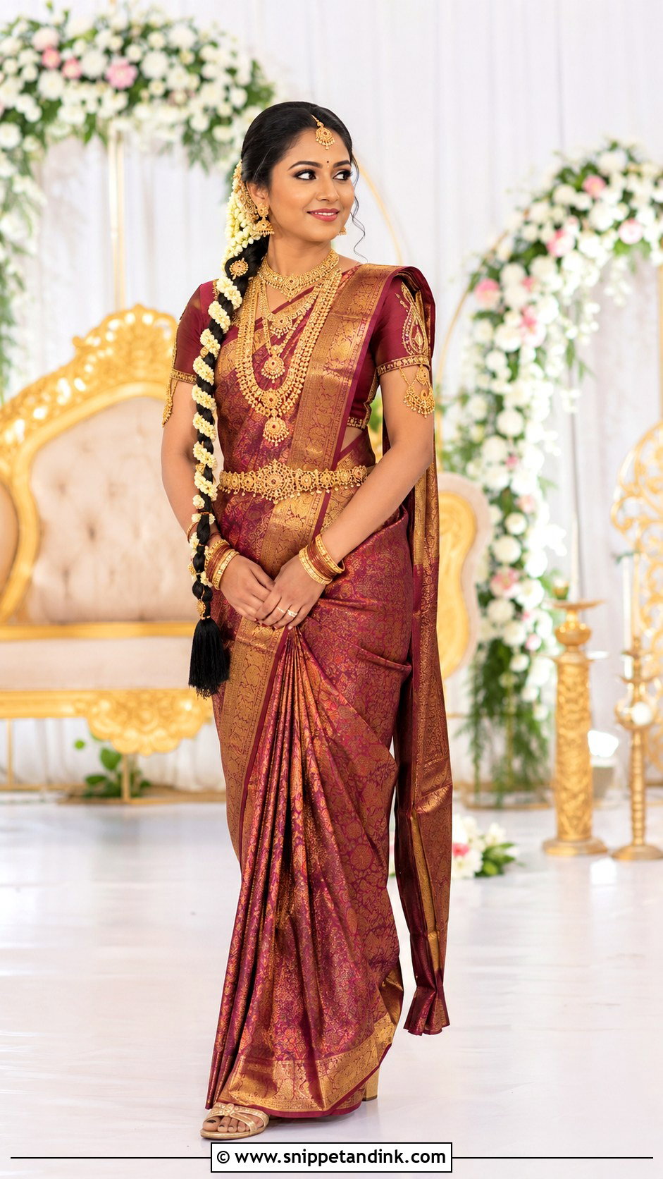 Tamil Bride Kanjivaram Saree - Snippet and Ink - 25 Sri Lankan Bride Ideas