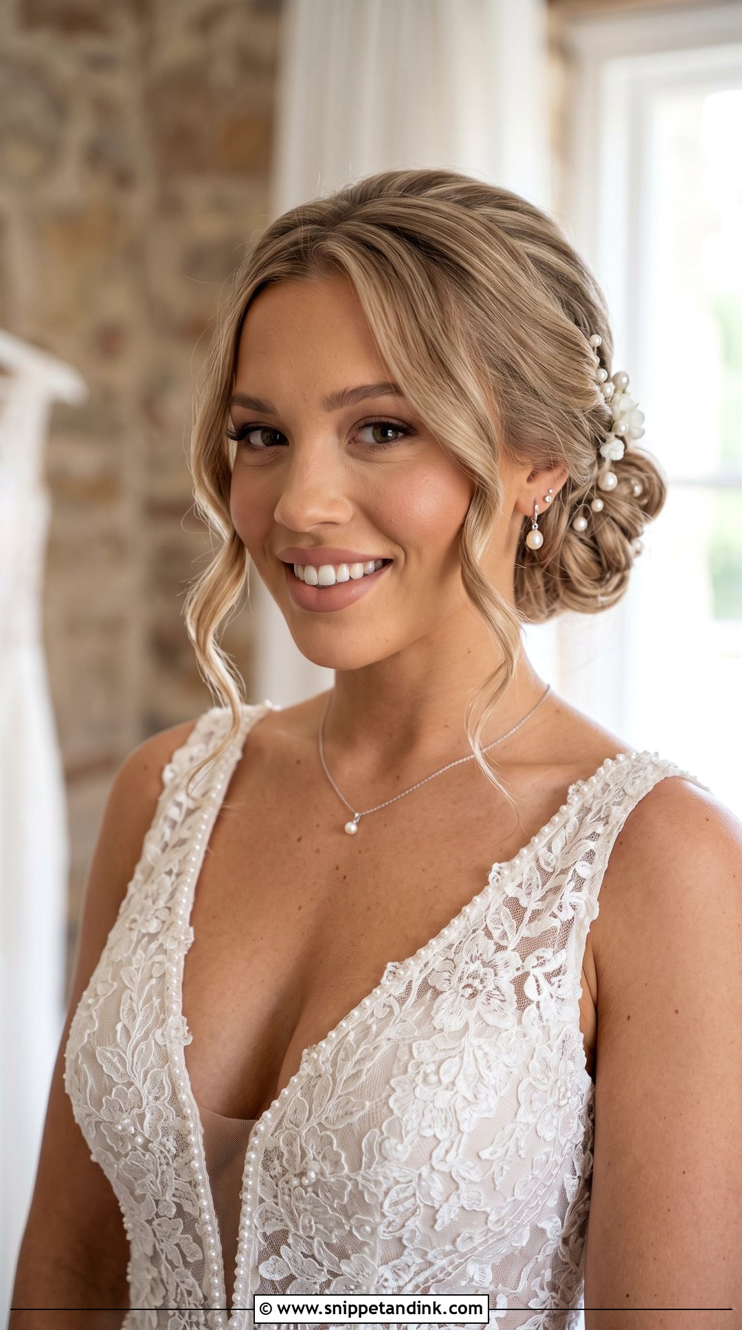 Tammy Hembrow Low Bun With Face Framing - Snippet and Ink - 15 Tammy Hembrow Wedding Hair Ideas