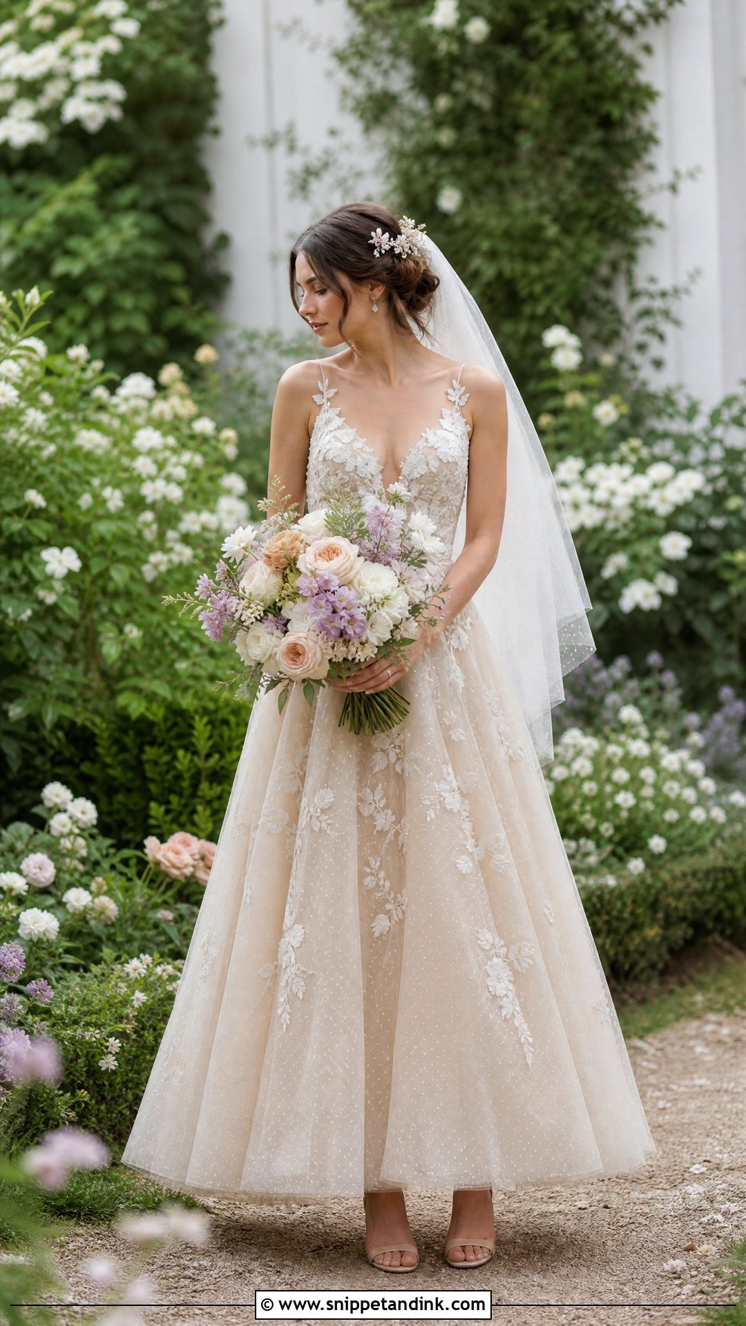 Tan Garden Wedding Dress - Snippet and Ink - 20 Tan Wedding Dress Ideas