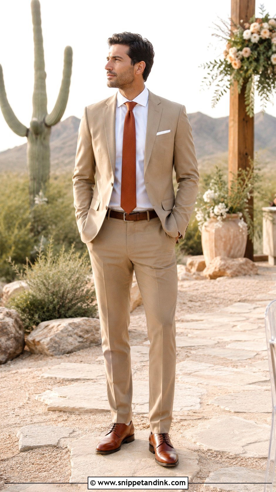 Tan Groomsman Suit - Snippet and Ink - 20 Groomsman Suits