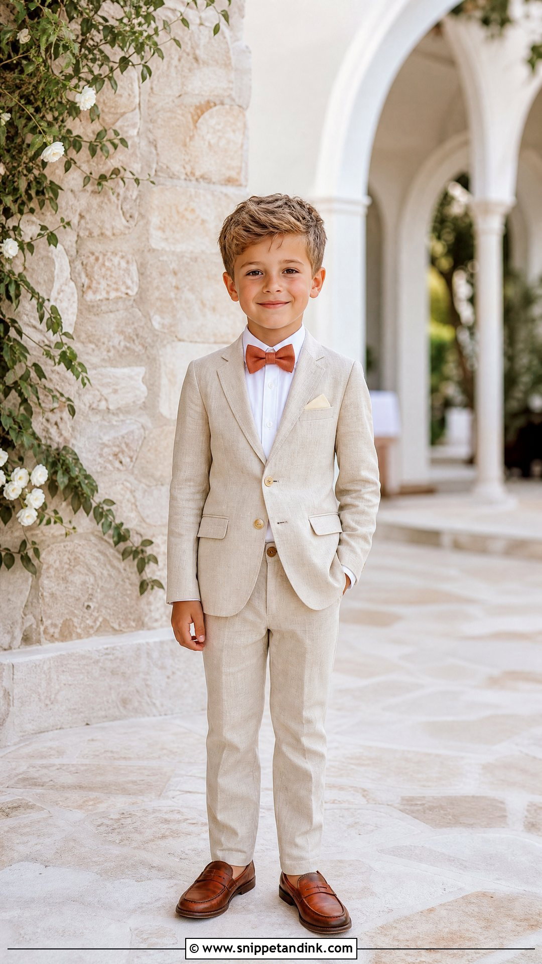 Tan Linen Ring Bearer Outfit - Snippet and Ink - 20 Ringbearers Outfits