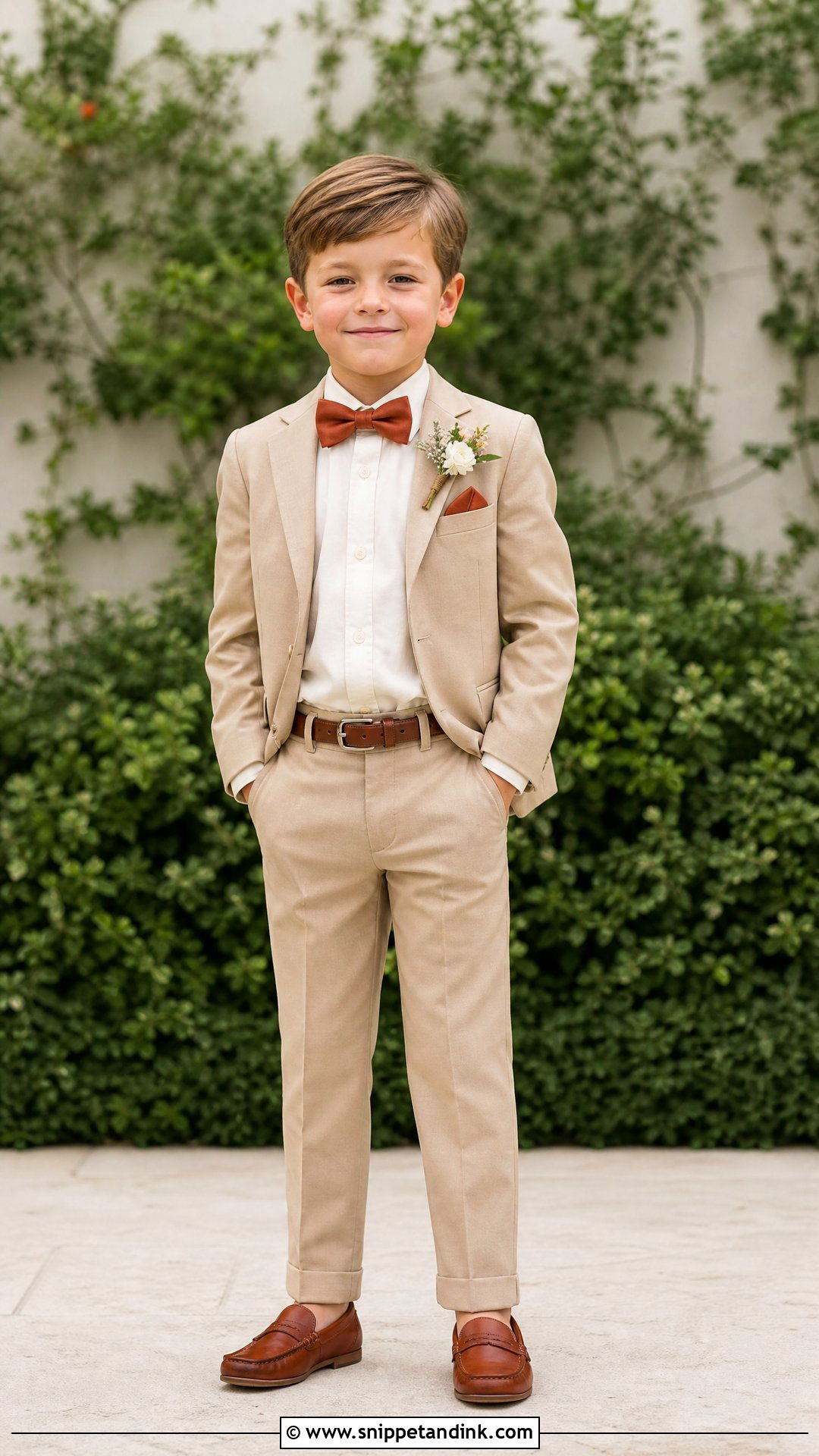 Tan Page Boy Suit - Snippet and Ink - 20 Page Boys Ideas
