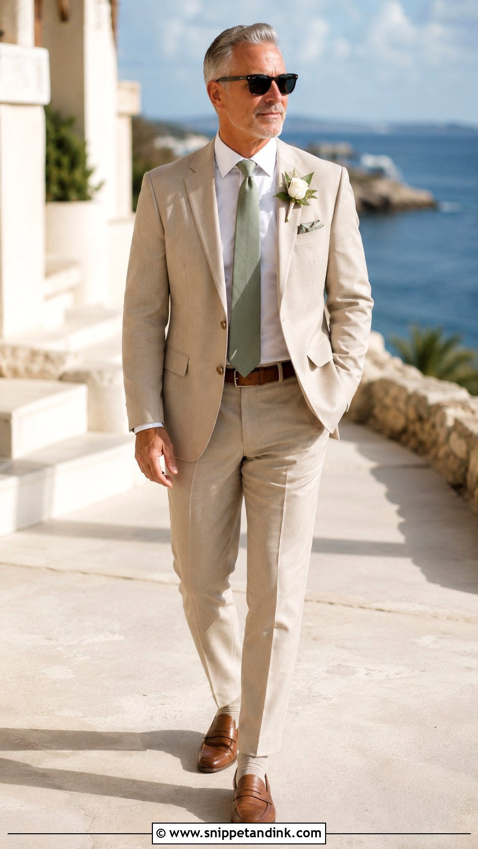 Tan Suit Father of Bride Outfit - Snippet and Ink - 20 Father of Bride Outfit Ideas