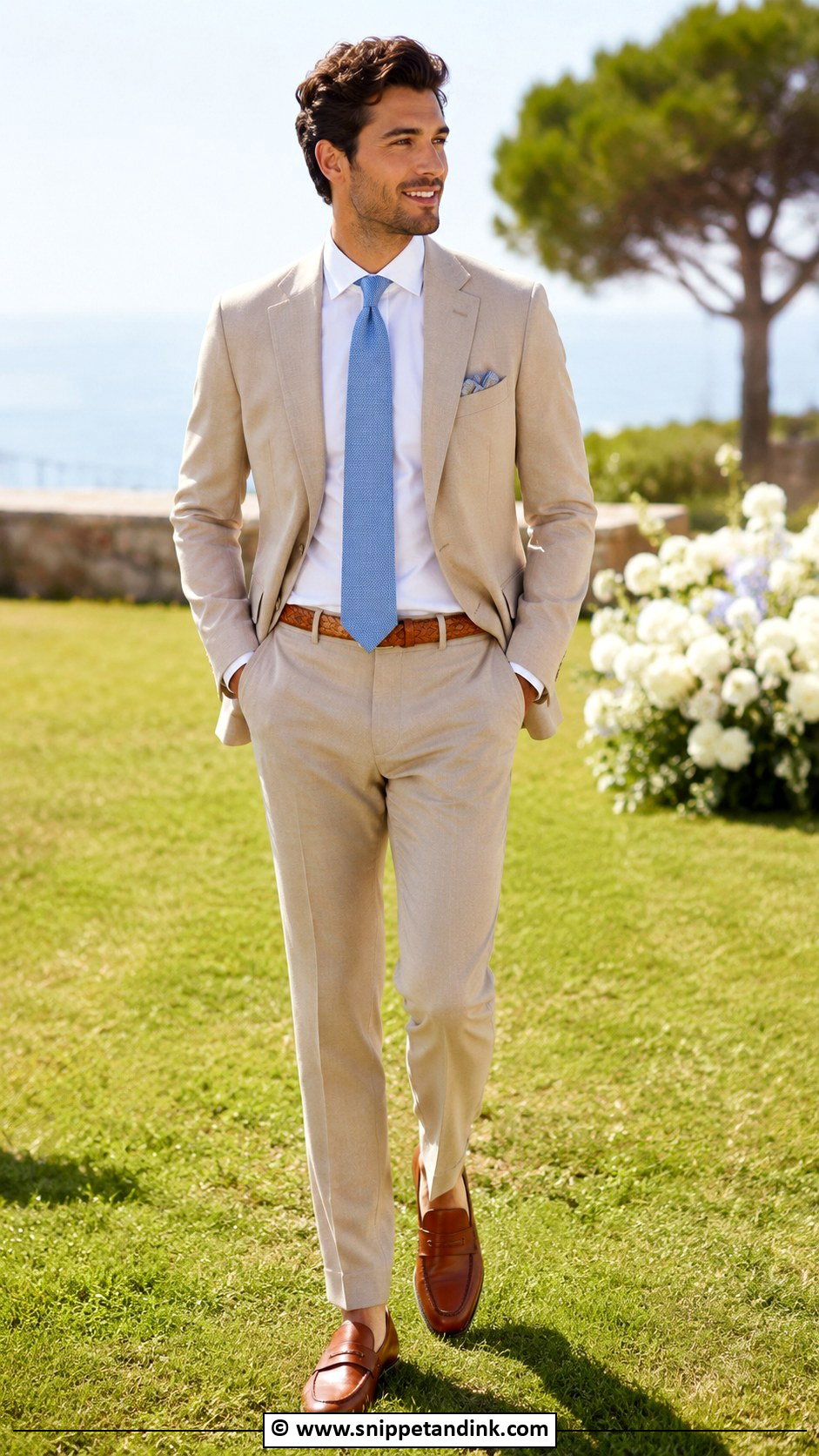 Tan Suit Summer Wedding Outfit - Snippet and Ink - 30 Tan Suit Wedding Ideas