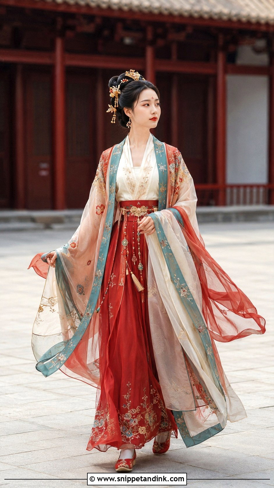 Tang Dynasty Qiyao Ruqun Hanfu Wedding Dress - Snippet and Ink - 20 Hanfu Wedding Dress Ideas