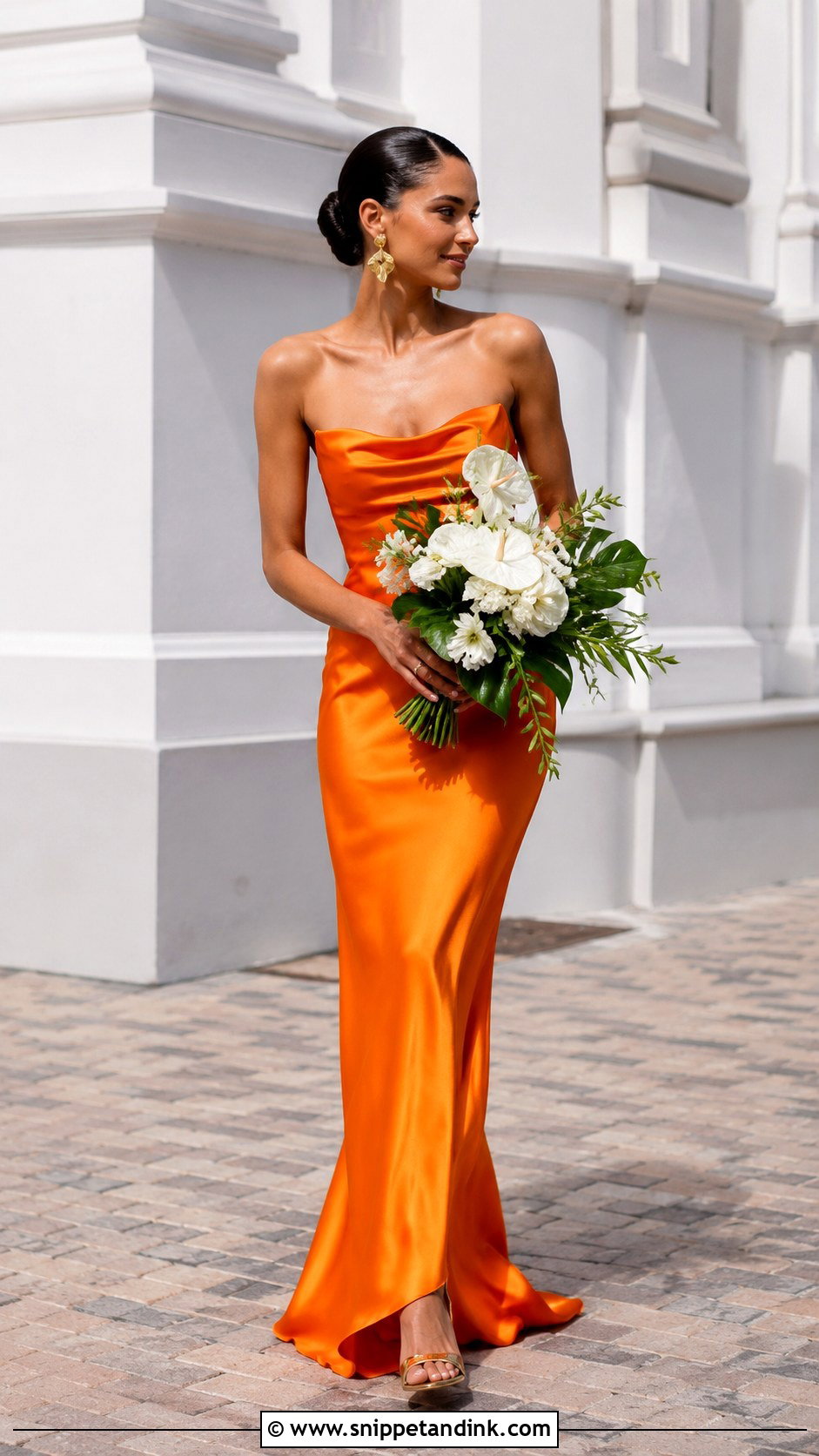 Tangerine Wedding Dress - Snippet and Ink - 25 Orange Wedding Dress Ideas