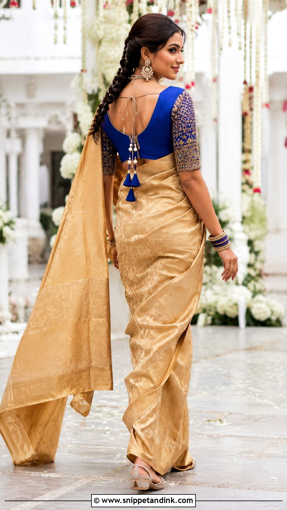 Tassel Back Bridal Blouse - Snippet and Ink - 20 Brides Wedding Blouse Designs