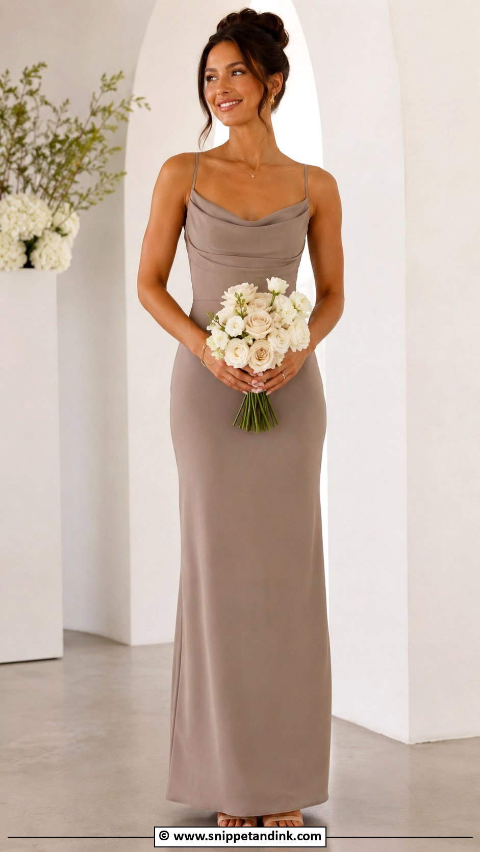 Taupe Bridesmaid Dress - Snippet and Ink - 30 Brides Maids Dresses