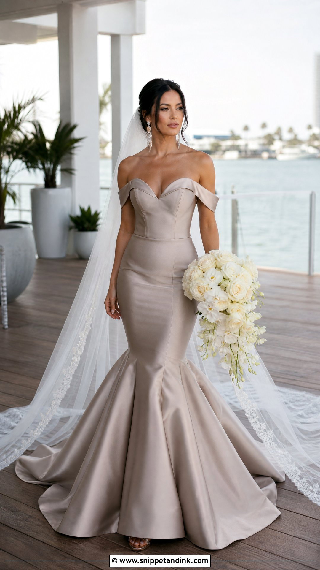 Taupe Mermaid Wedding Dress - Snippet and Ink - 20 Taupe Wedding Dress Ideas
