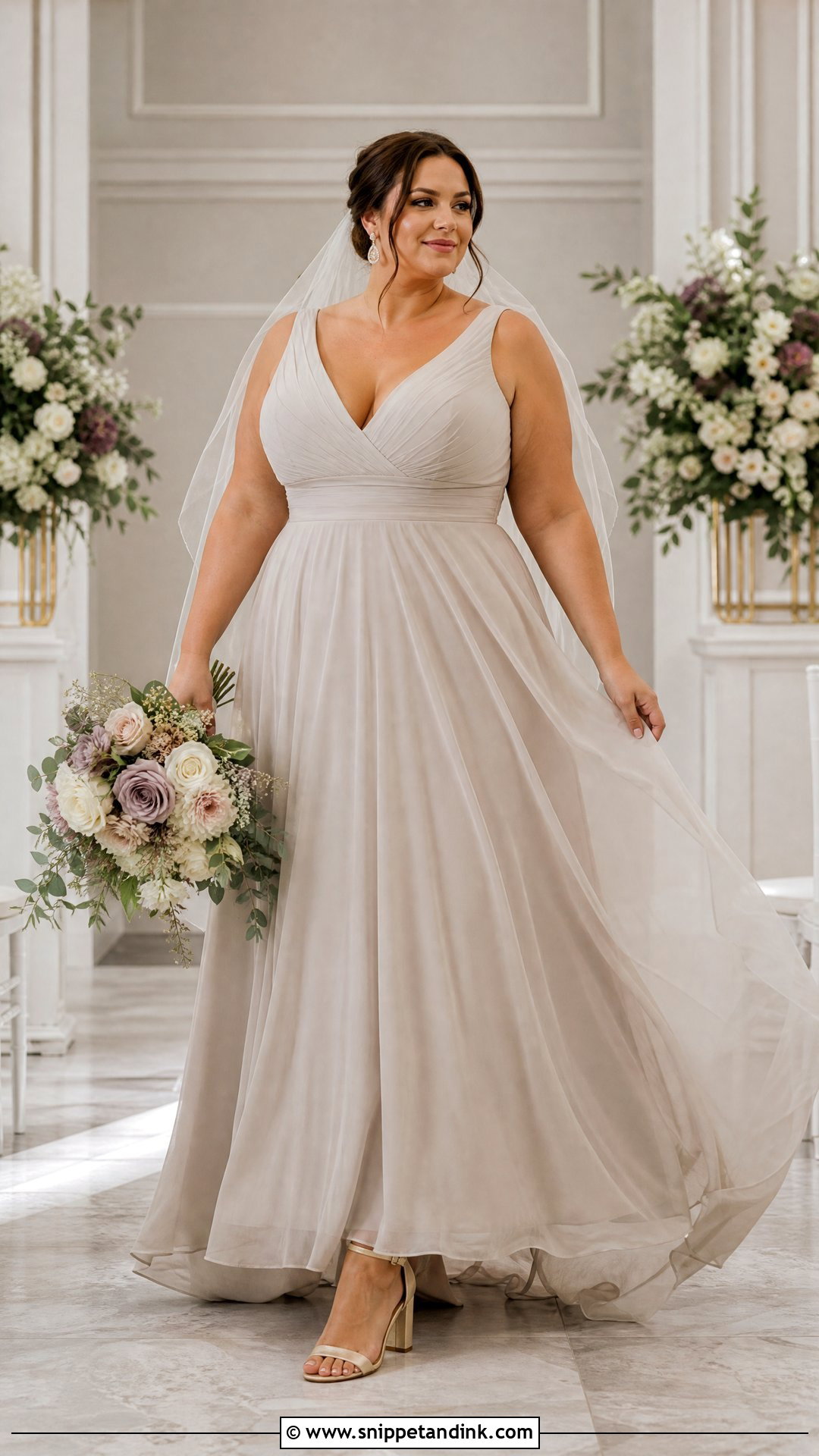 Taupe Plus Size Wedding Dress - Snippet and Ink - 20 Taupe Wedding Dress Ideas
