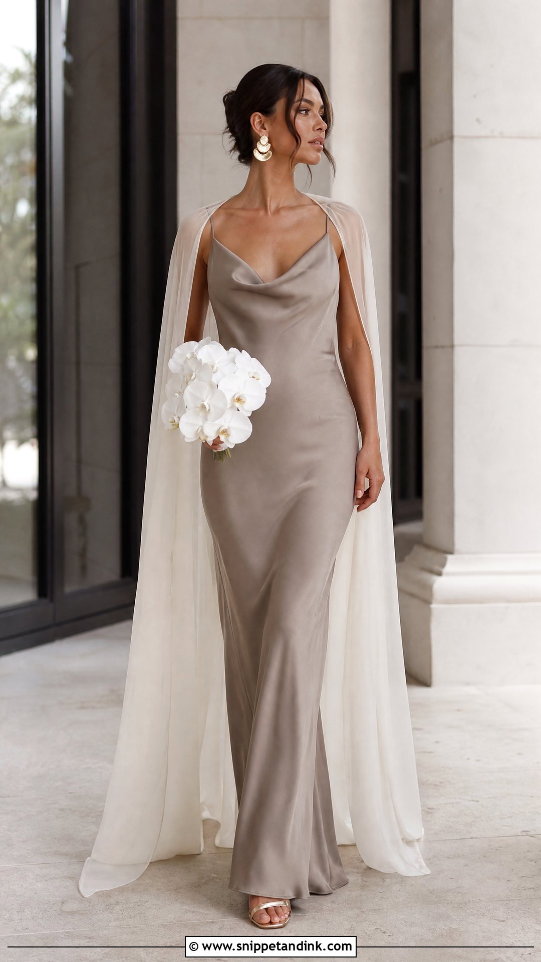Taupe Slip Wedding Dress - Snippet and Ink - 20 Taupe Wedding Dress Ideas