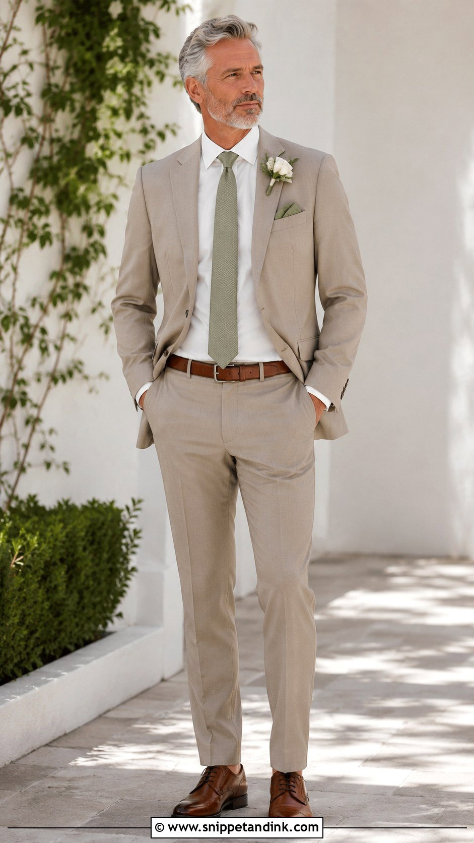 Taupe Suit - Snippet and Ink - 25 Father of the Bride Suit Ideas