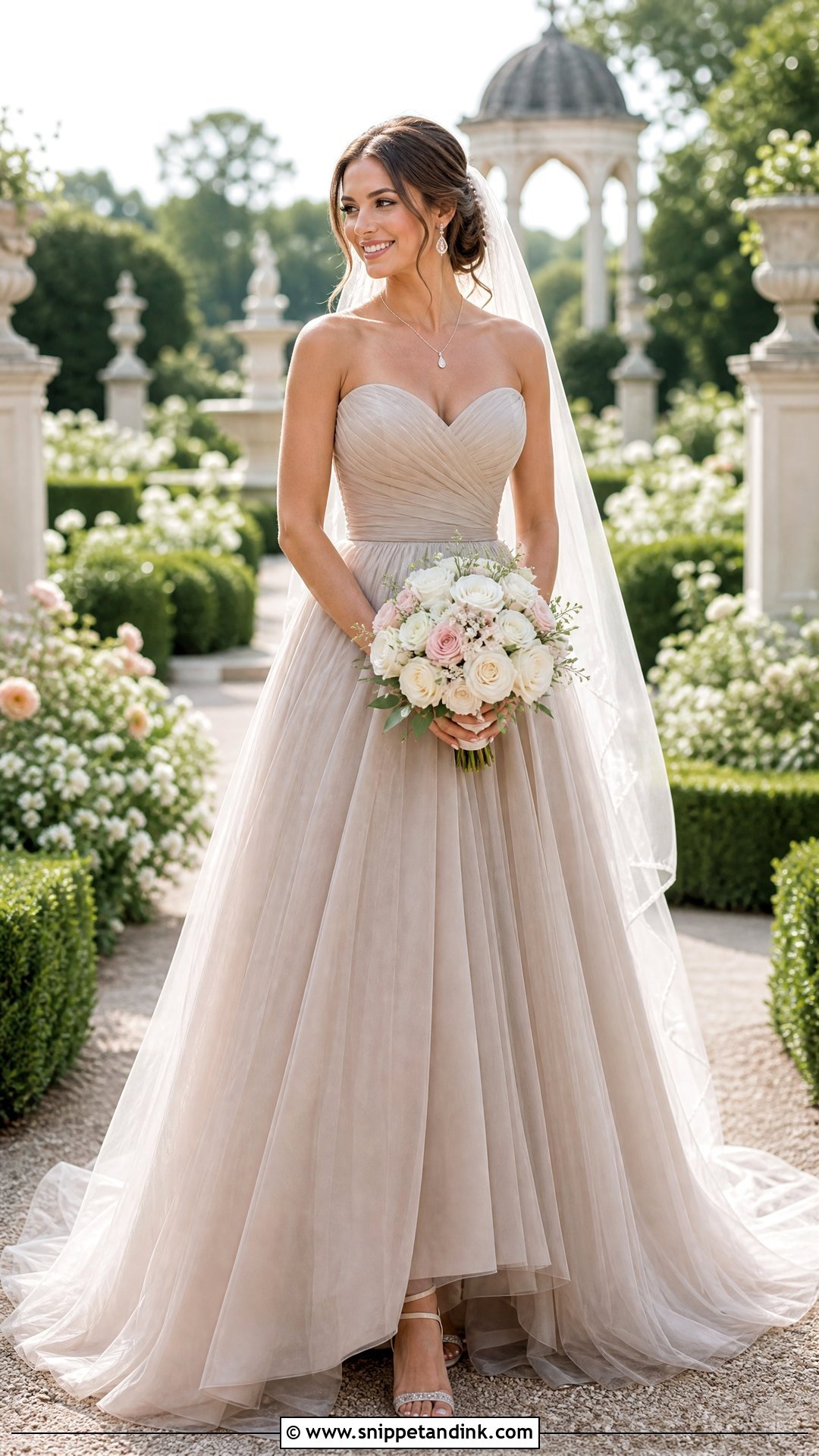 Taupe Sweetheart Wedding Dress - Snippet and Ink - 20 Taupe Wedding Dress Ideas