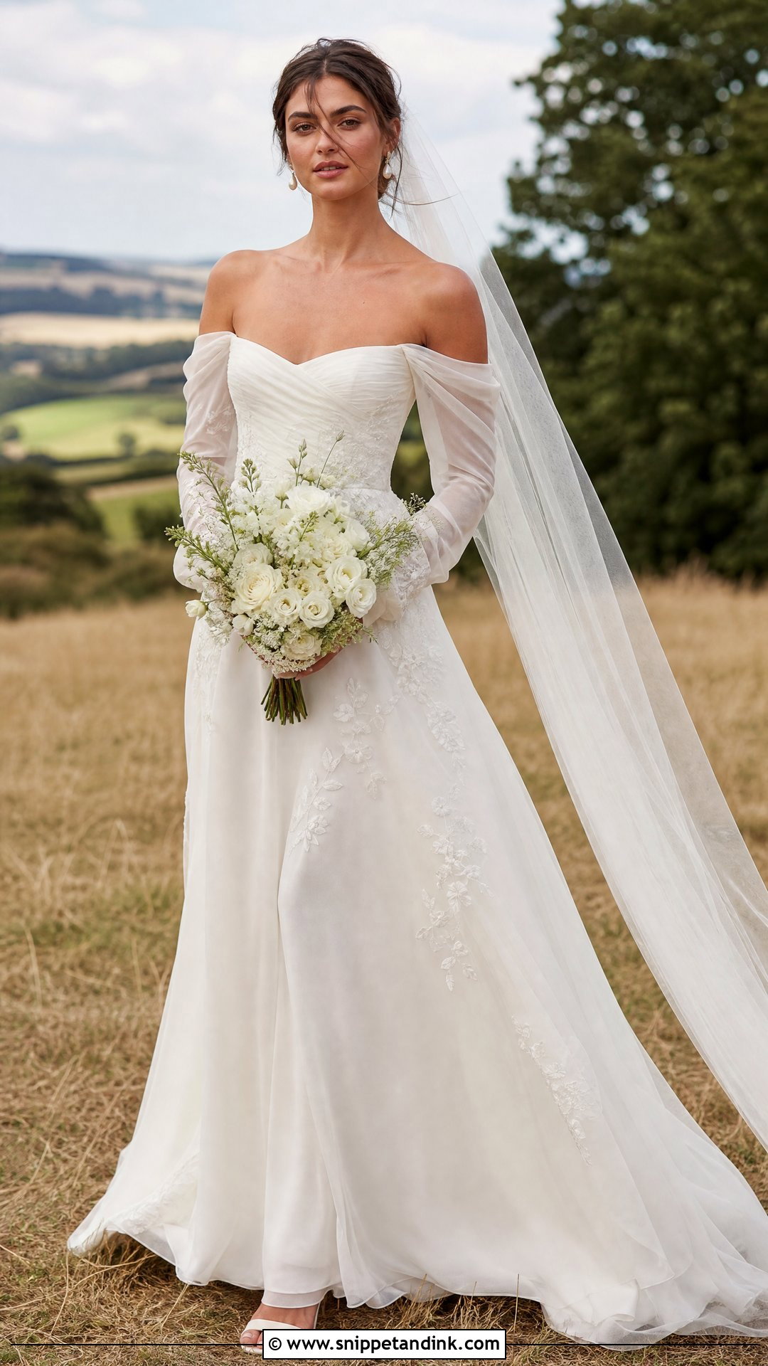 Taylor Hill Chiffon Wedding Dress - Snippet and Ink - 20 Taylor Hill Wedding Dress Ideas