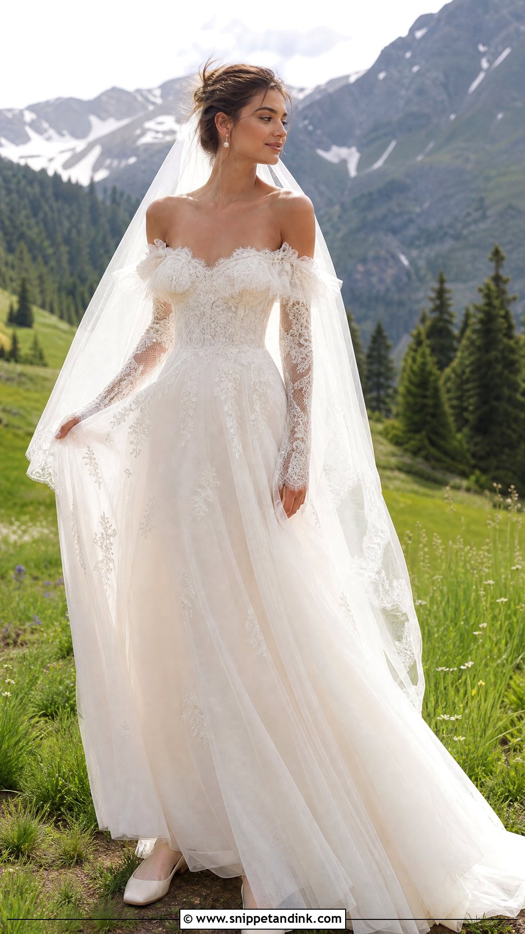Taylor Hill Off Shoulder Wedding Dress - Snippet and Ink - 20 Taylor Hill Wedding Dress Ideas
